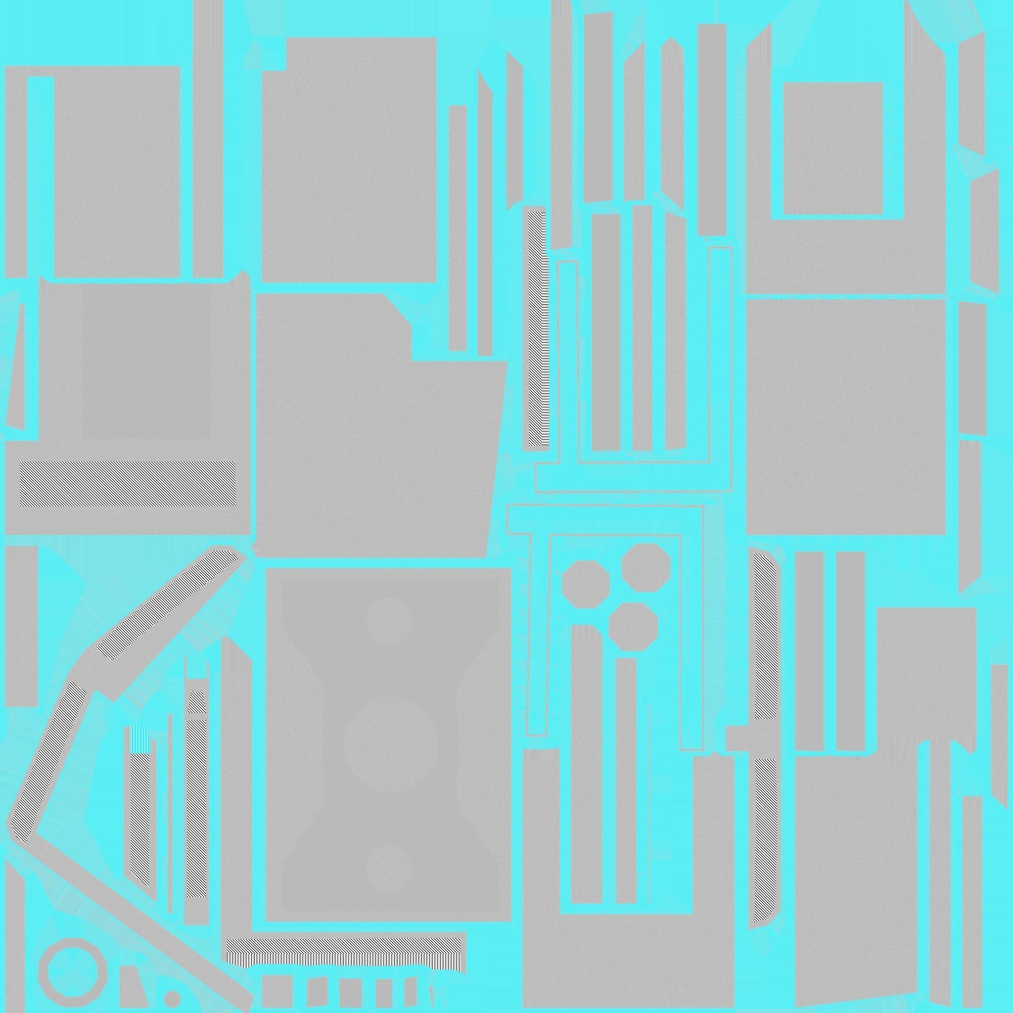 Sci-fi Closet Shelf type 2 Low-poly 3D model_10