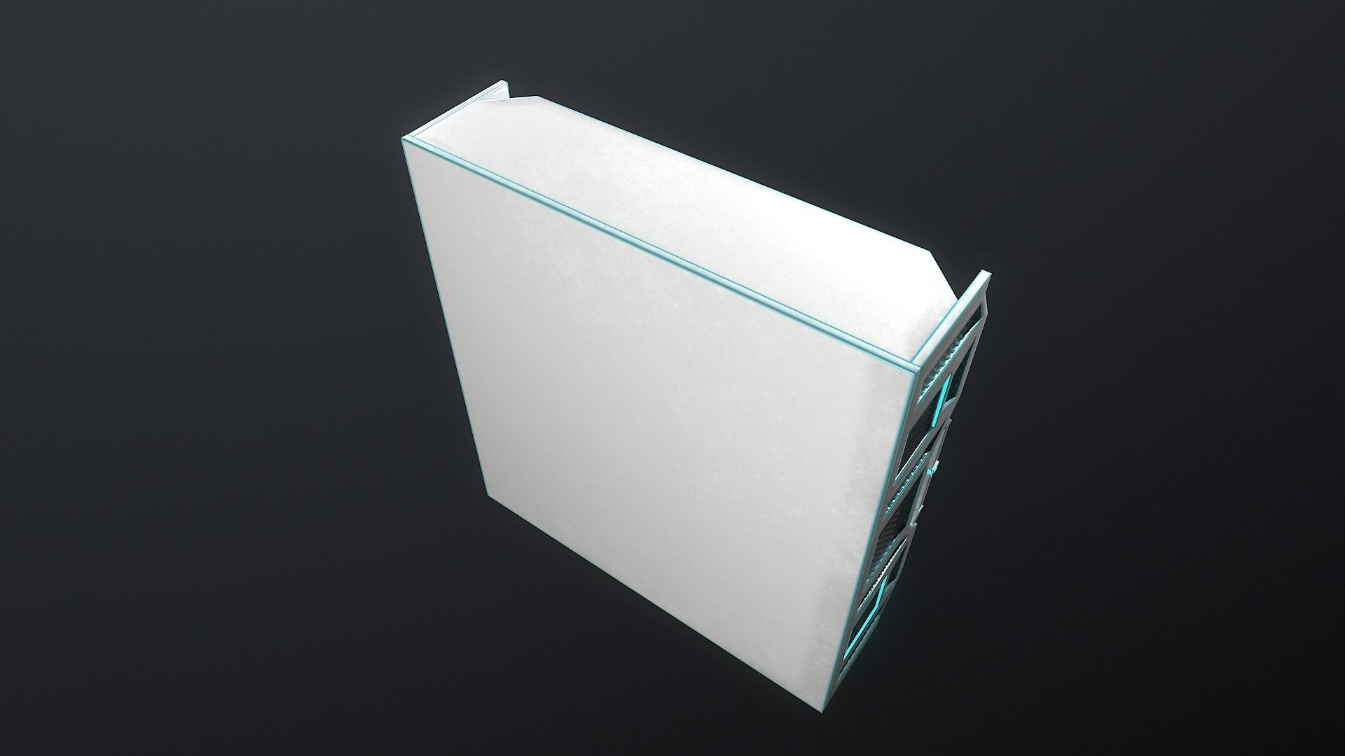 Sci-fi Closet Shelf type 4 Low-poly 3D model_7