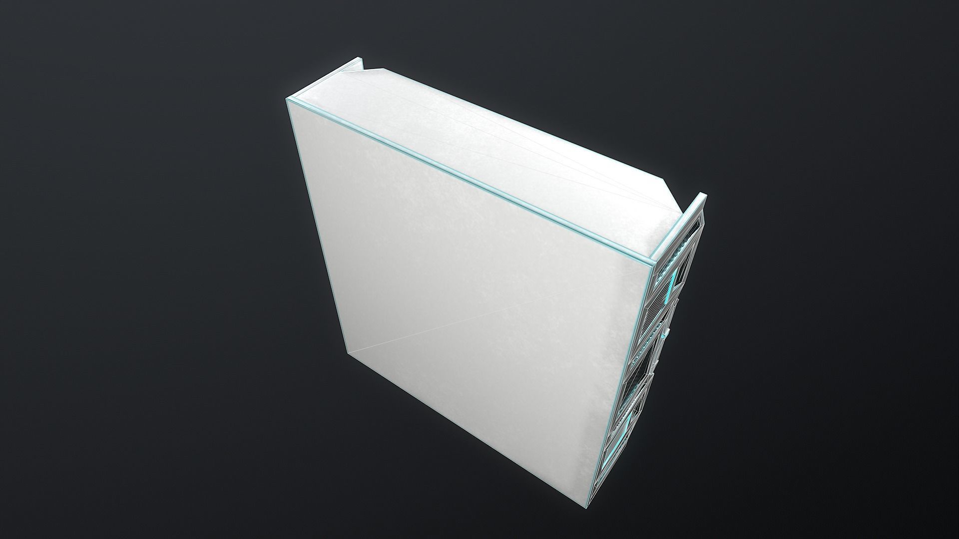Sci-fi Closet Shelf type 4 Low-poly 3D model_12