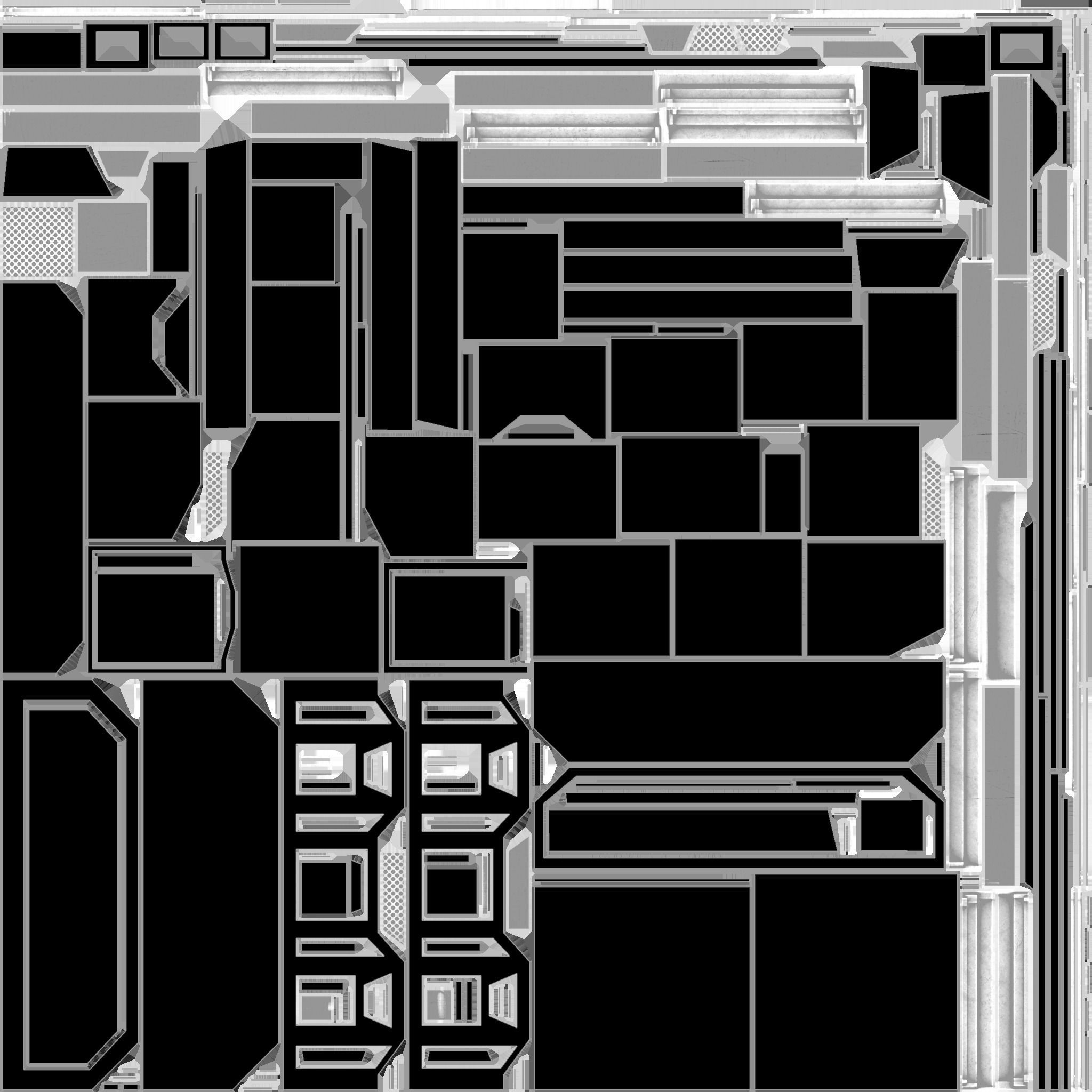 Sci-fi Closet Shelf type 4 Low-poly 3D model_11