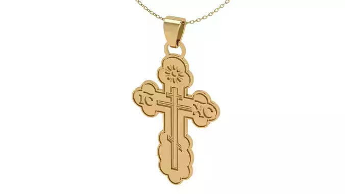 CROSS PENDANT 2 INCHES 3D print model