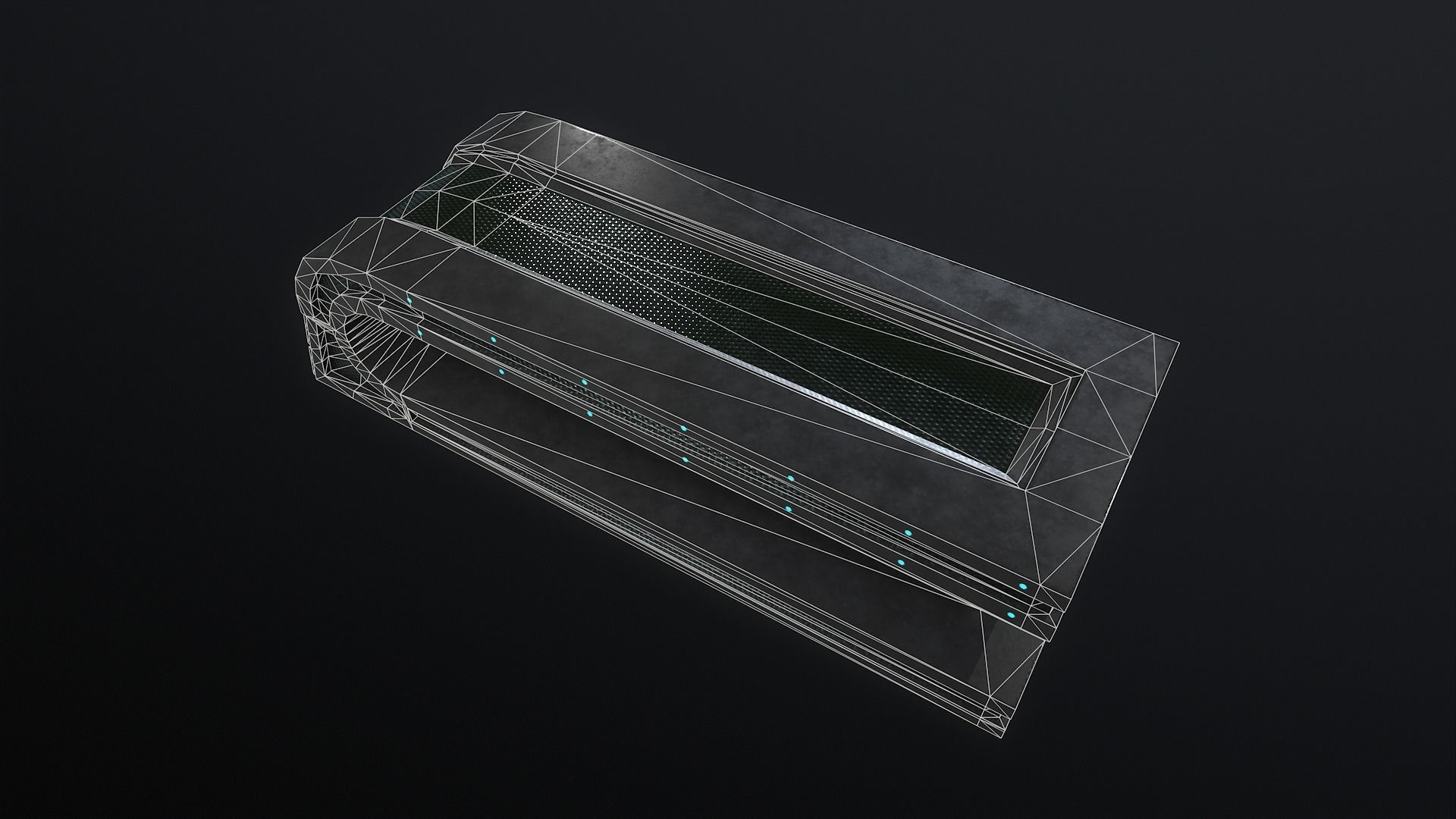 Sci-fi table desk type 1 Low-poly 3D model_7