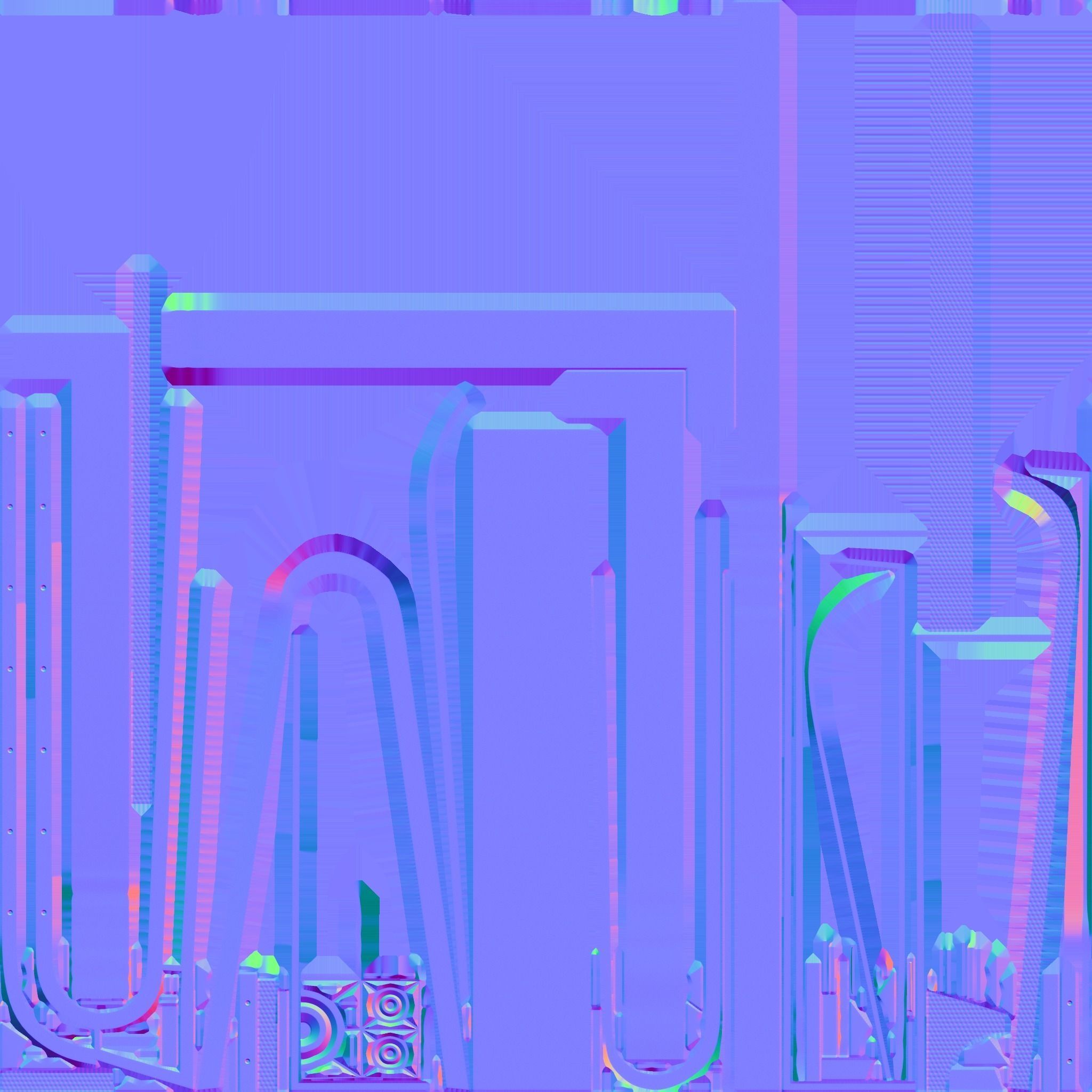 Sci-fi table desk type 1 Low-poly 3D model_9