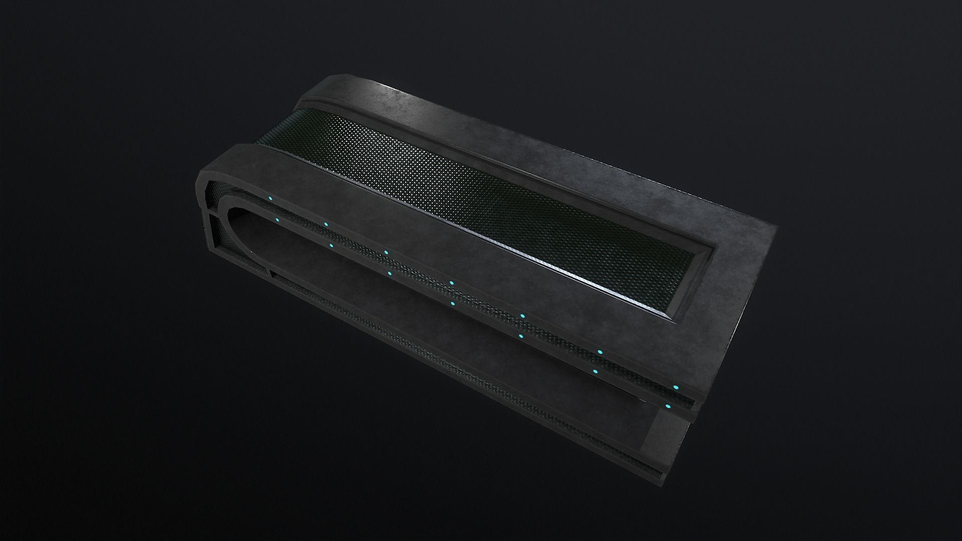 Sci-fi table desk type 1 Low-poly 3D model_8