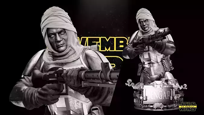 Dengar Bust Star Wars 3D Models Ready for 3D printing
