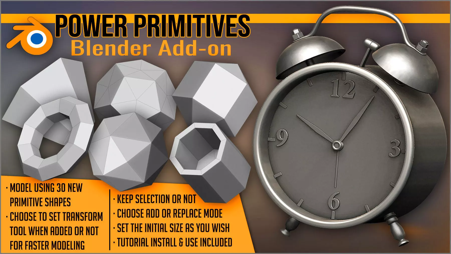 Power Primitives Add-on For Blender 3D model_0