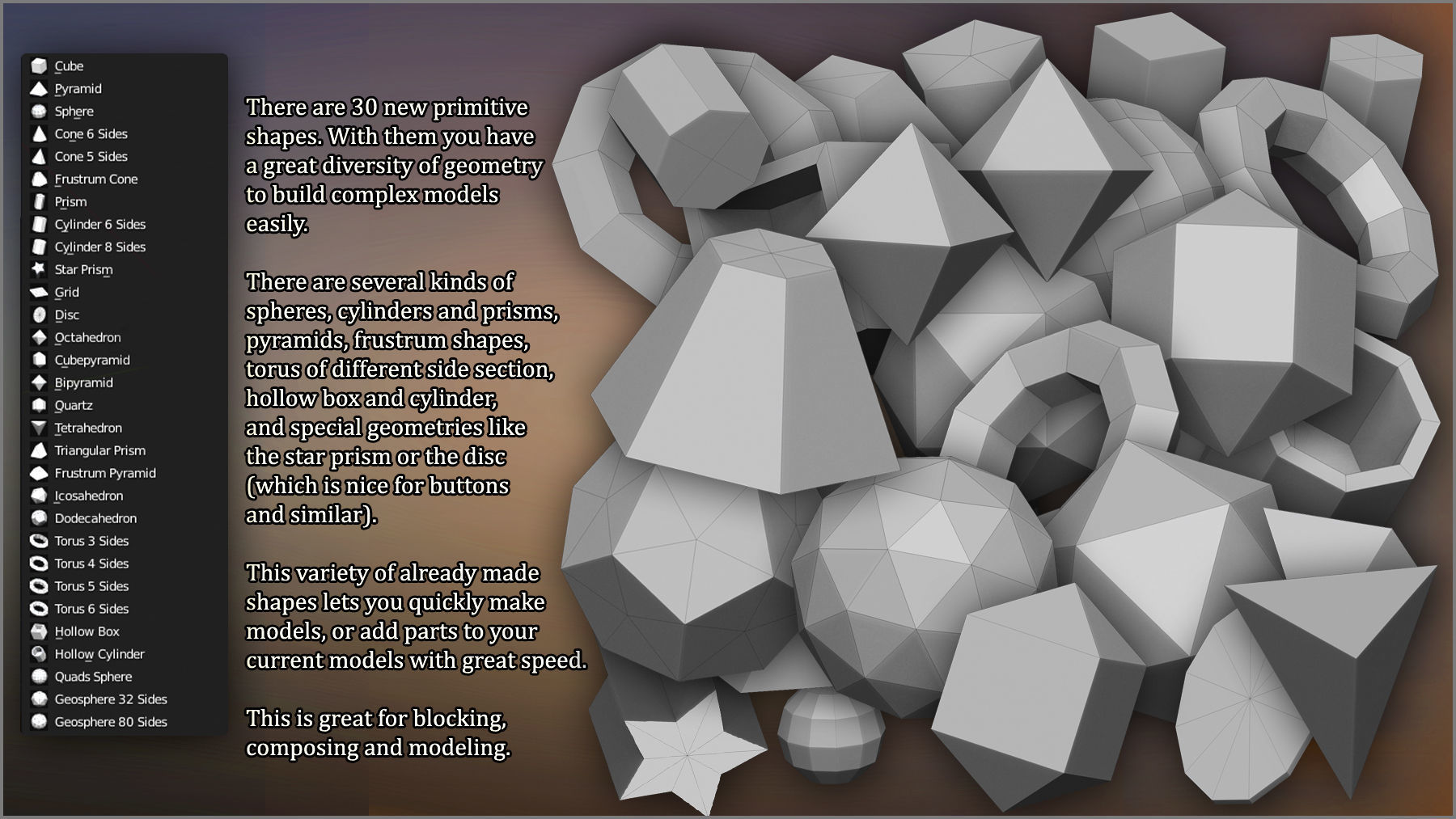 Power Primitives Add-on For Blender 3D model_4