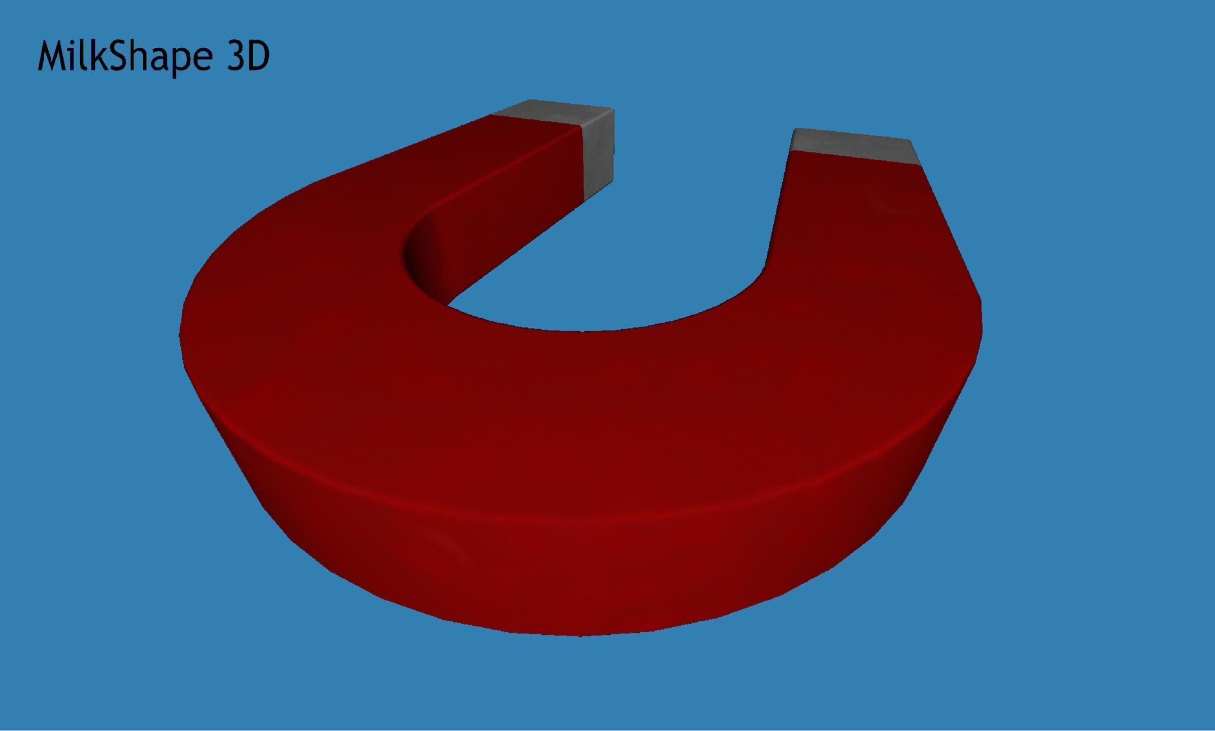U-Shaped Magnet Low-poly 3D model_17