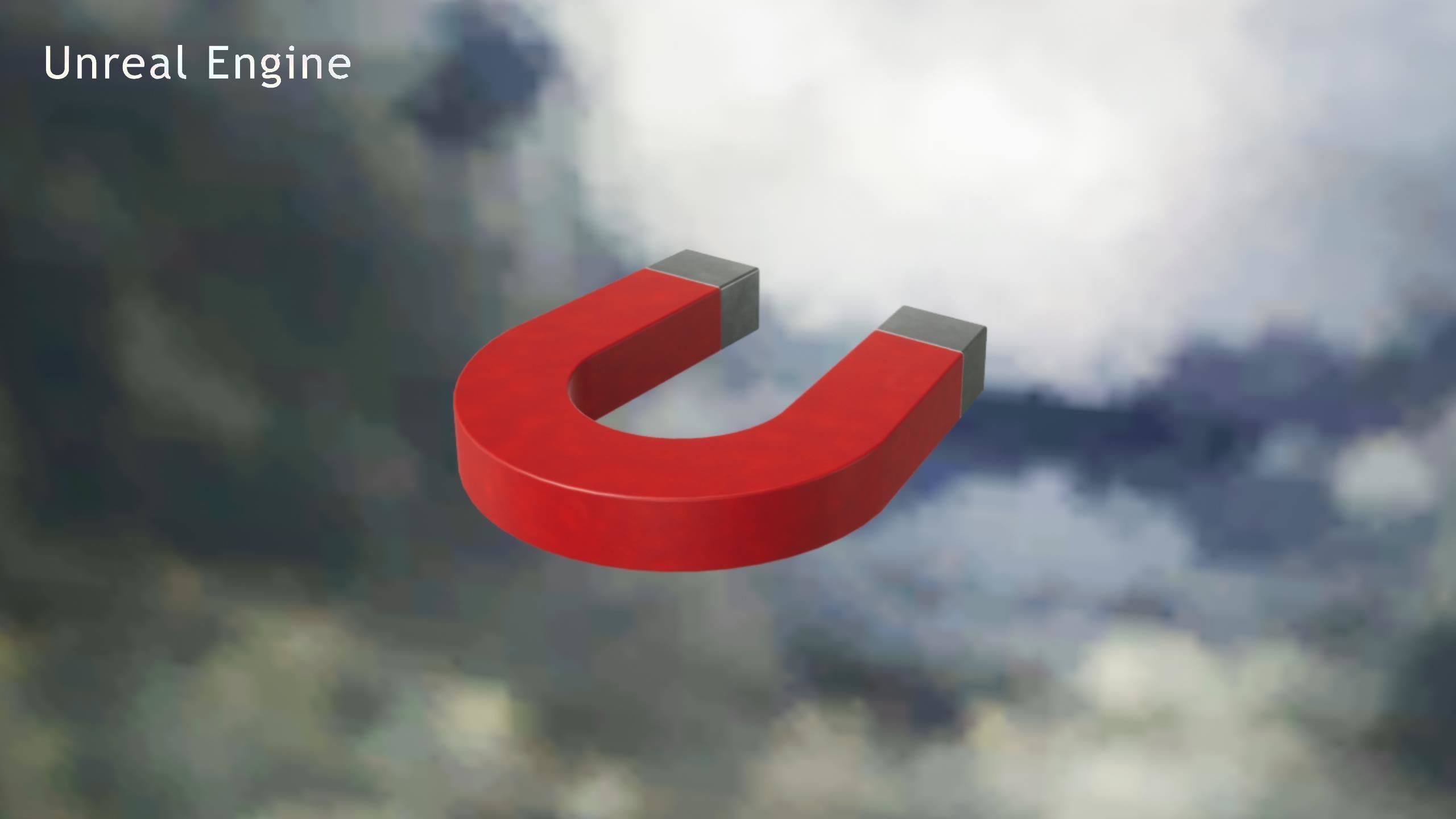 U-Shaped Magnet Low-poly 3D model_9