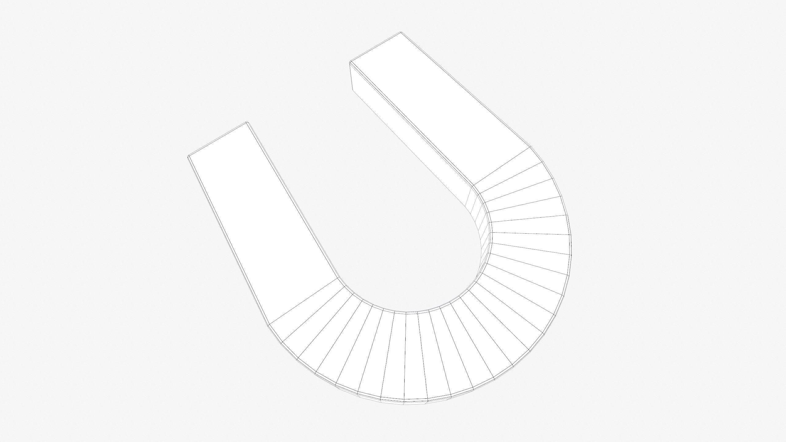 U-Shaped Magnet Low-poly 3D model_22