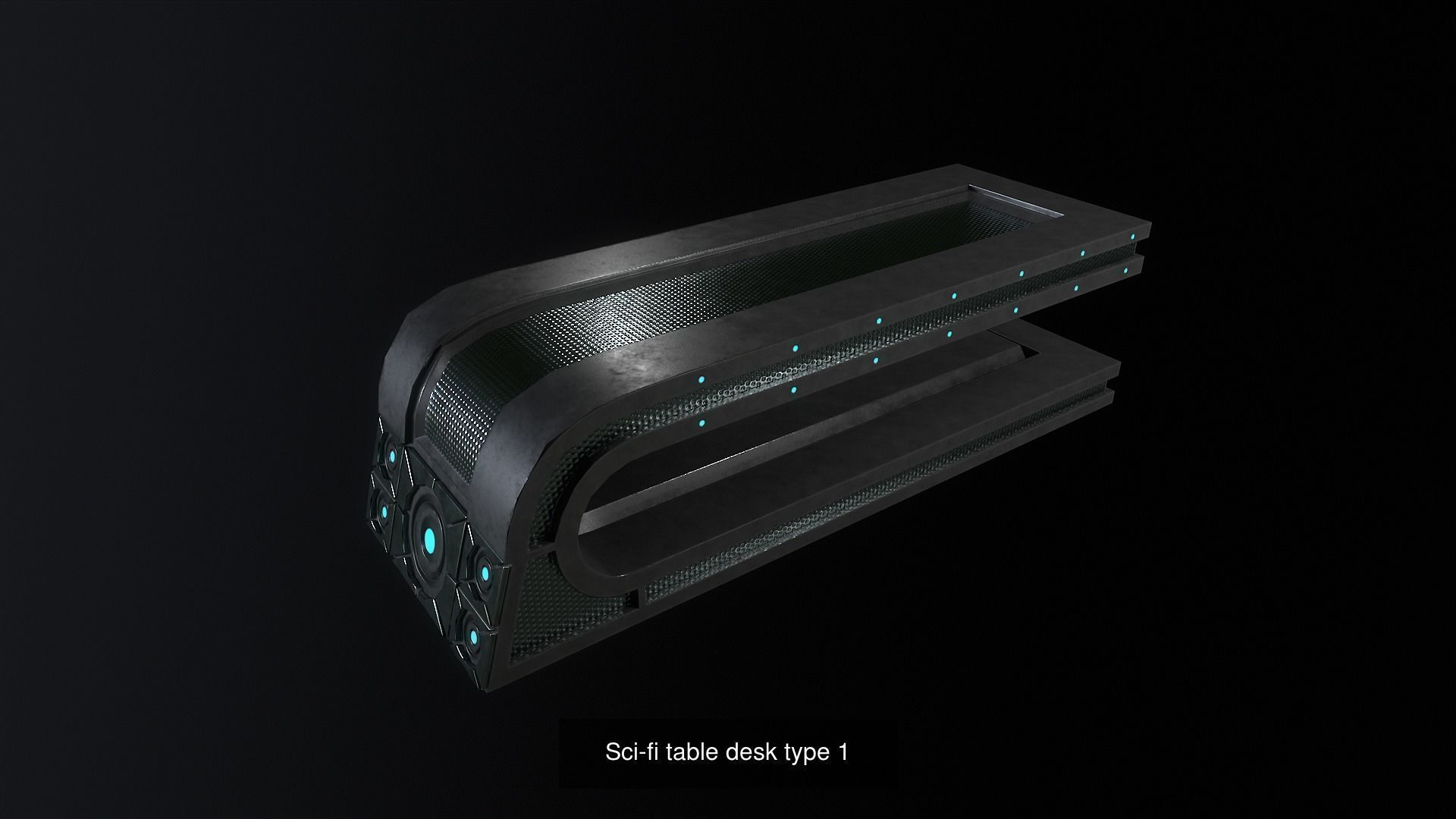 sci fi furniture tables chairs and desks 3D Model Collection_15