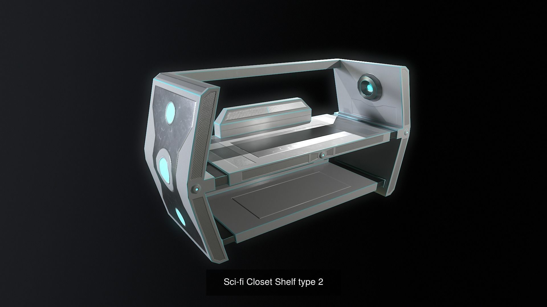 sci fi furniture tables chairs and desks 3D Model Collection_12