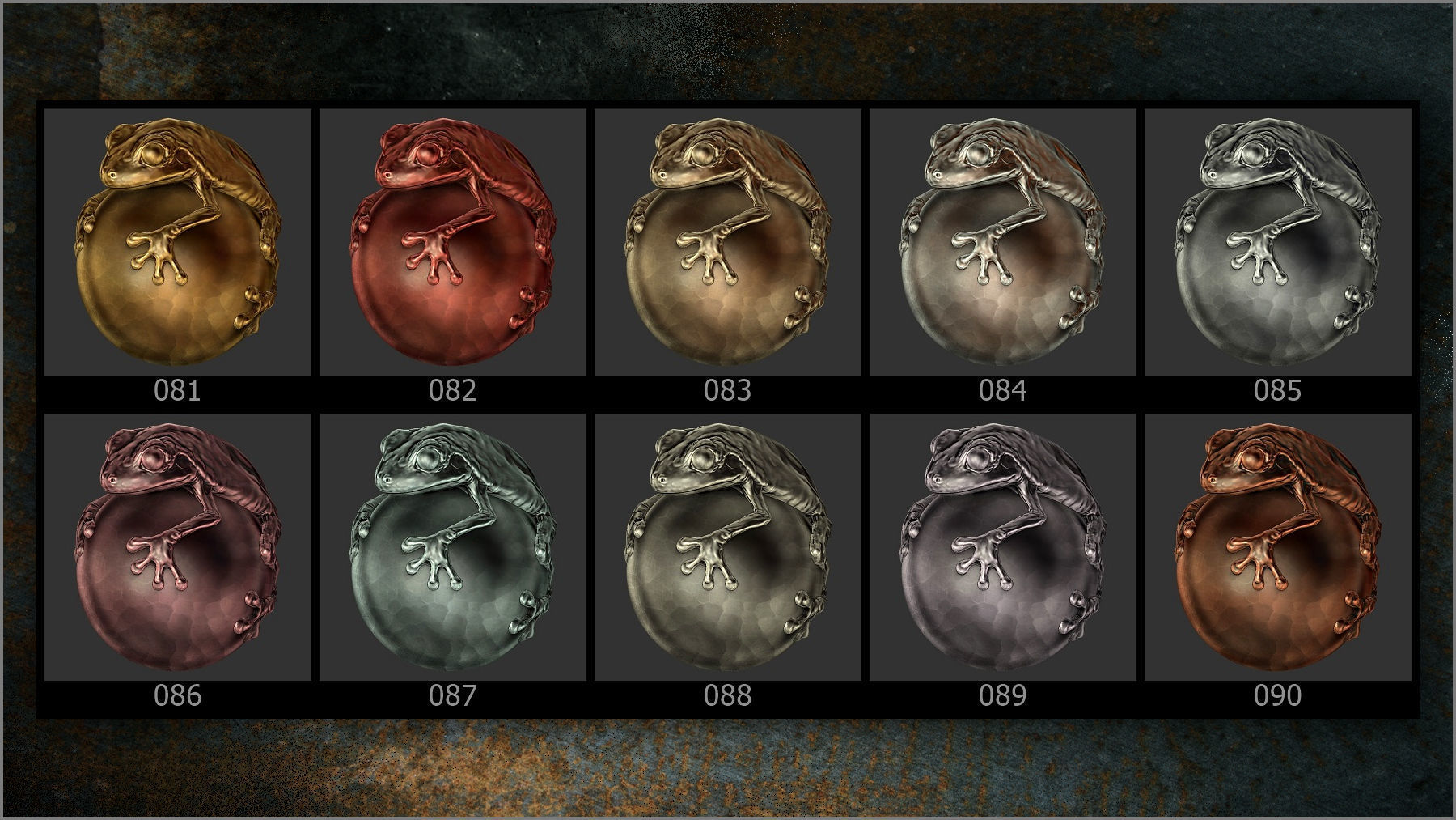 Matcaps Megapack 100 Metals For ZBrush Texture_12