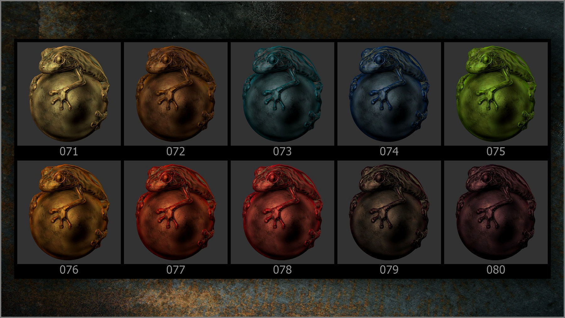 Matcaps Megapack 100 Metals For ZBrush Texture_11