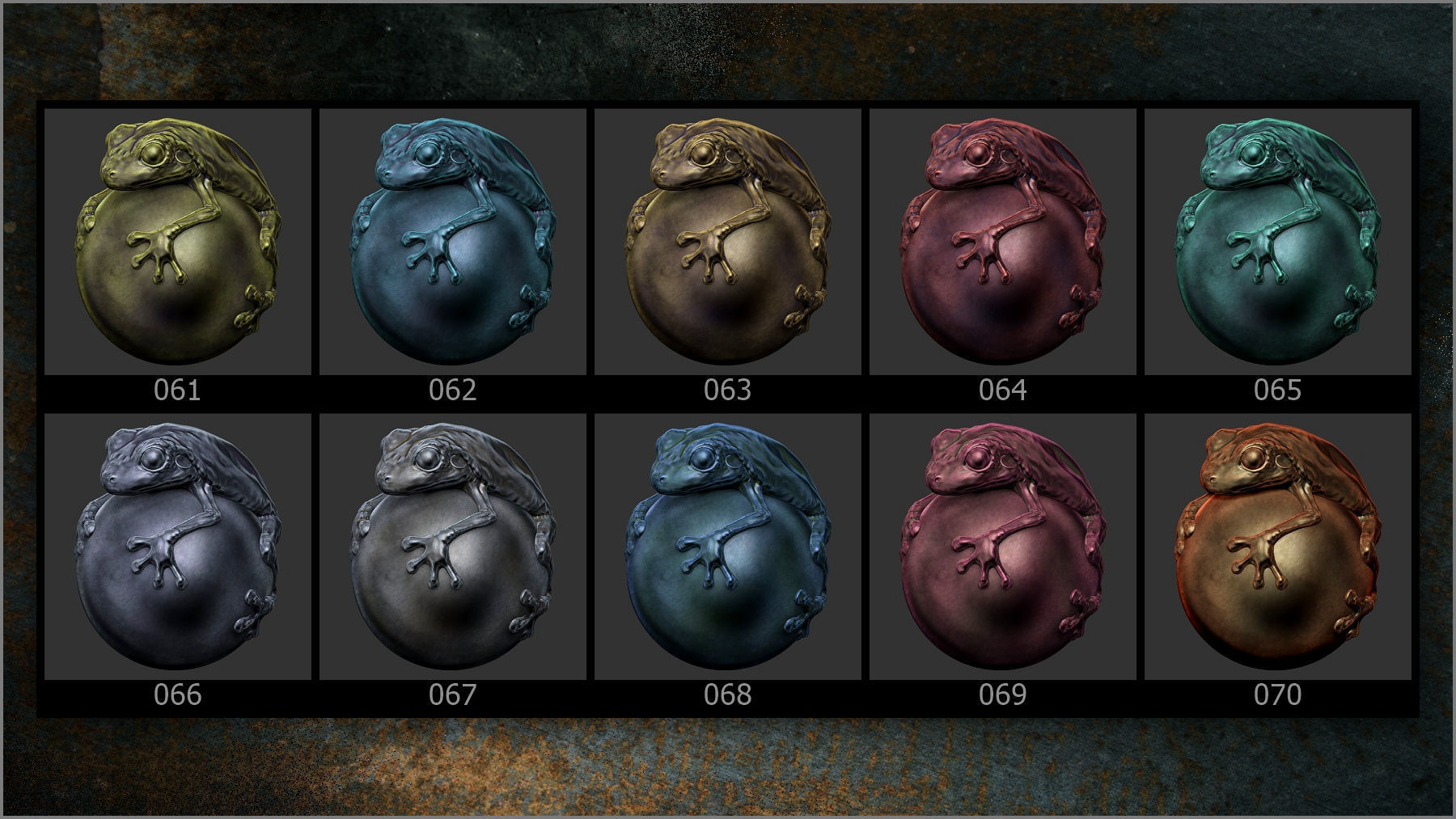 Matcaps Megapack 100 Metals For ZBrush Texture_10