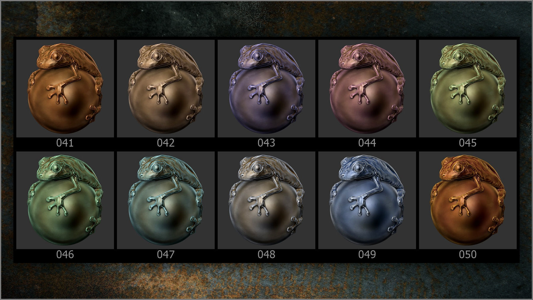 Matcaps Megapack 100 Metals For ZBrush Texture_8