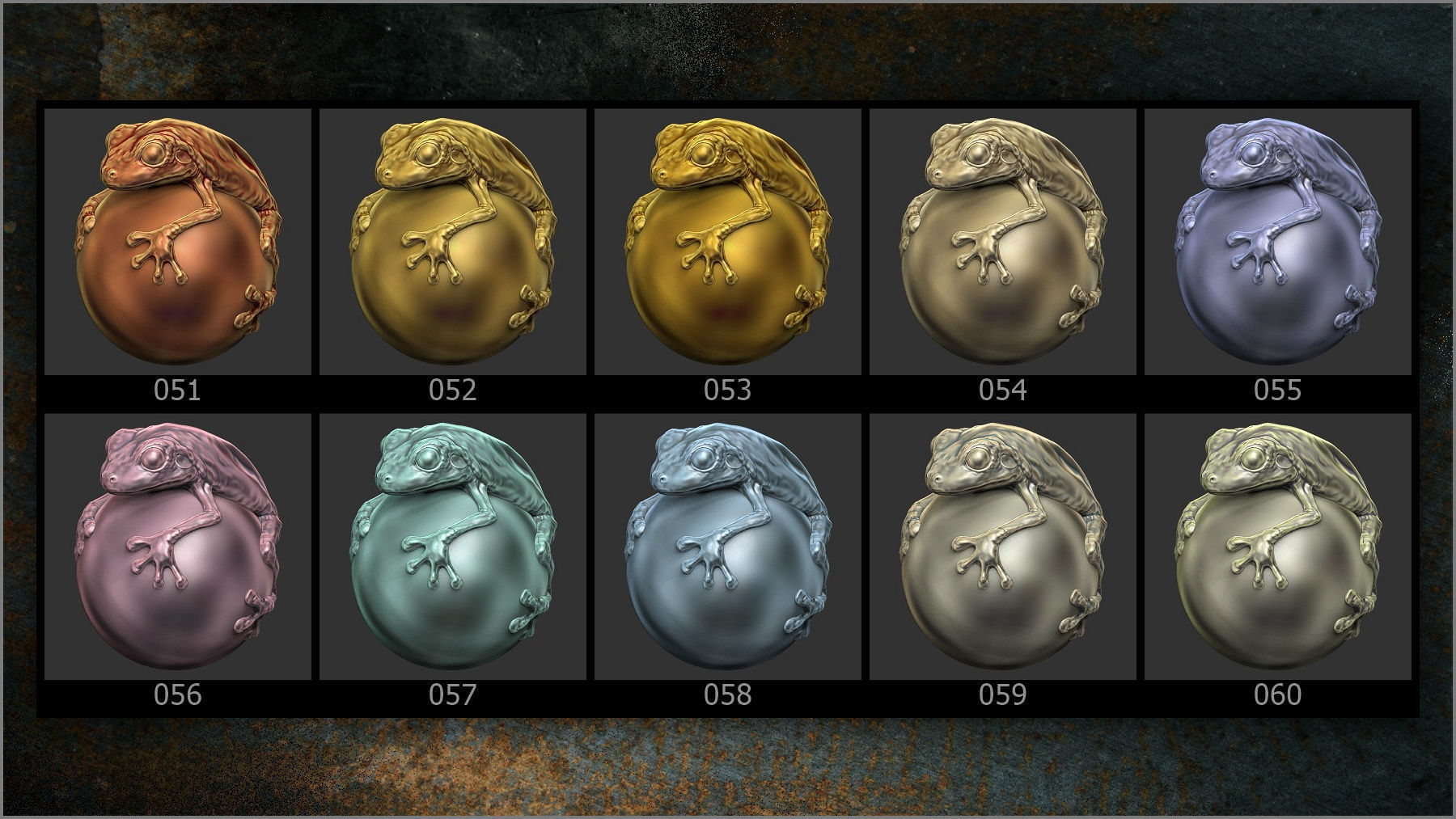 Matcaps Megapack 100 Metals For ZBrush Texture_9