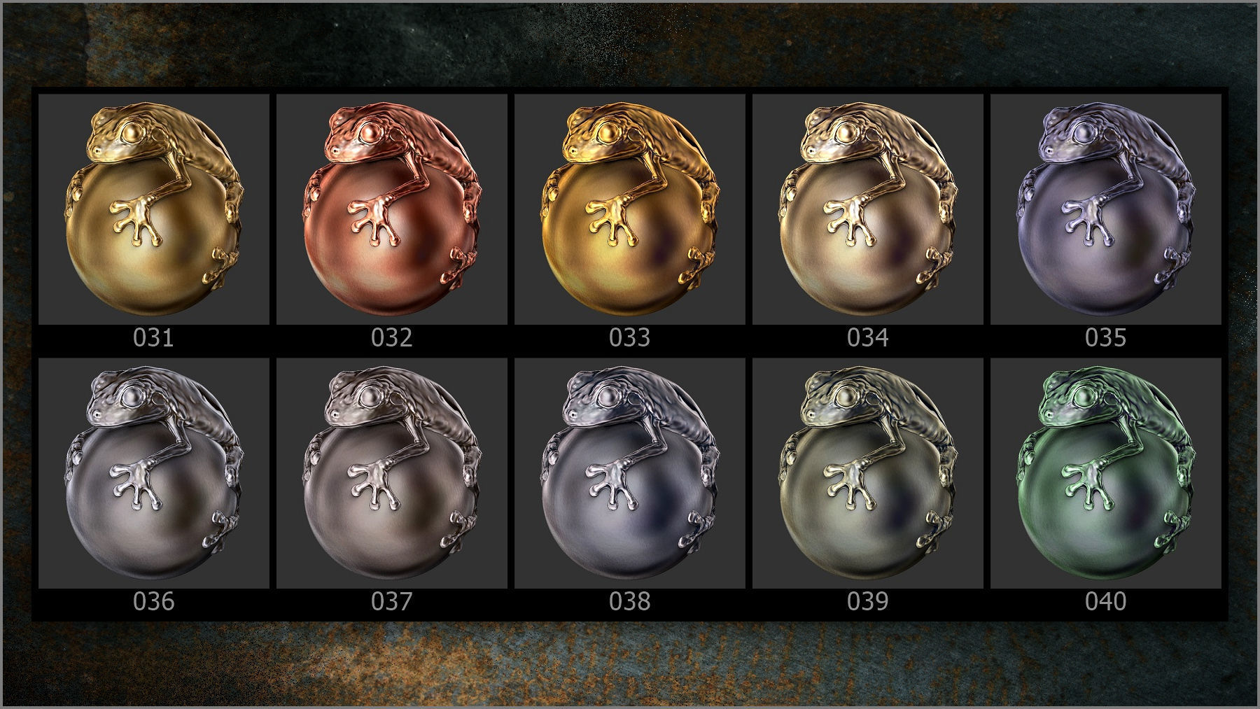 Matcaps Megapack 100 Metals For ZBrush Texture_7