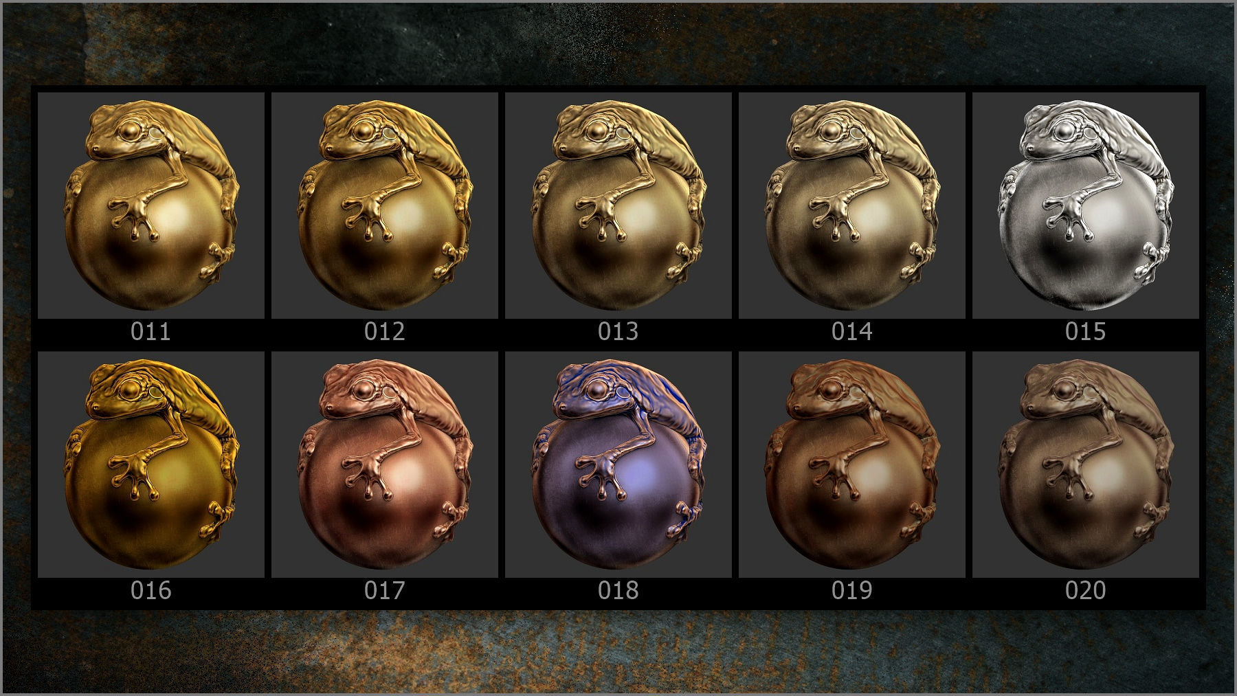 Matcaps Megapack 100 Metals For ZBrush Texture_5