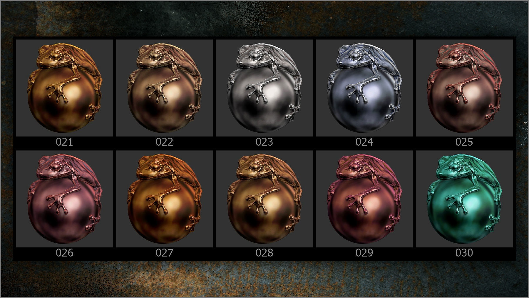 Matcaps Megapack 100 Metals For ZBrush Texture_6