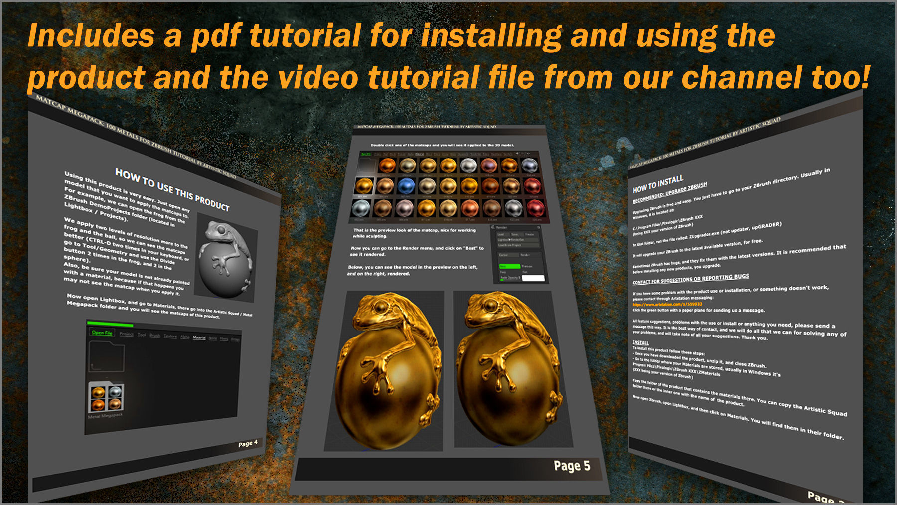 Matcaps Megapack 100 Metals For ZBrush Texture_14