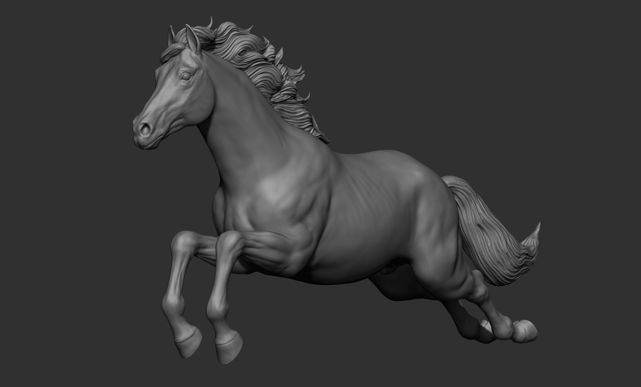 18 horse poses 3D model_7