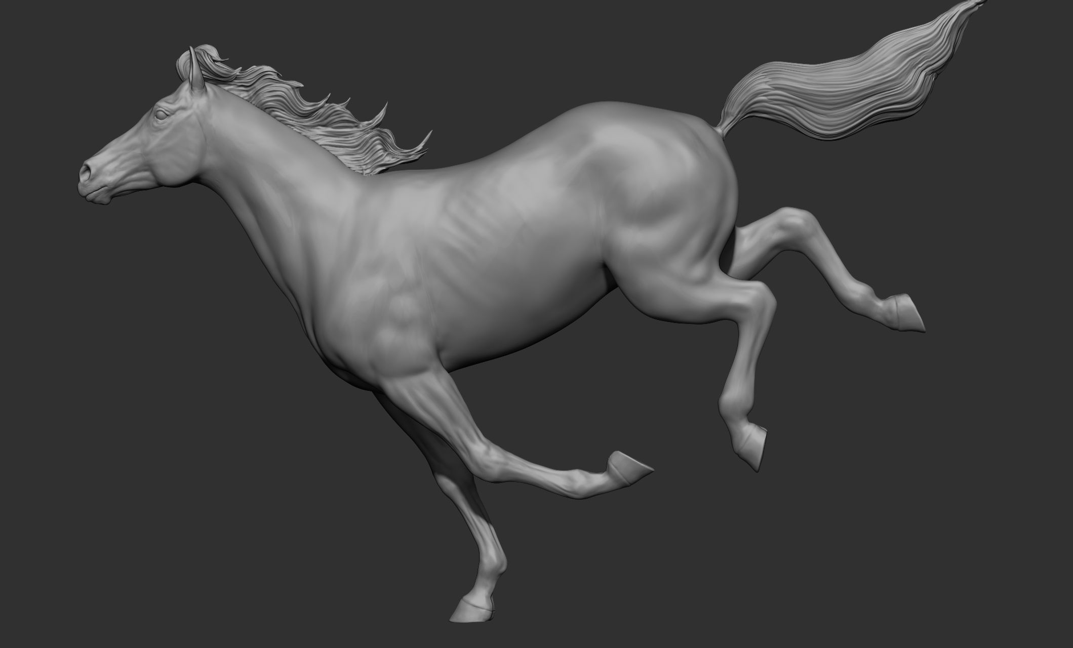 18 horse poses 3D model_60