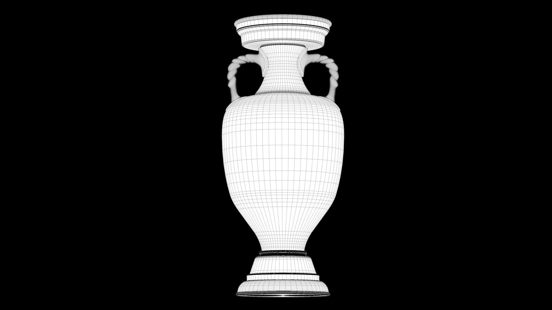 UEFA European Championship trophy 3D model_8