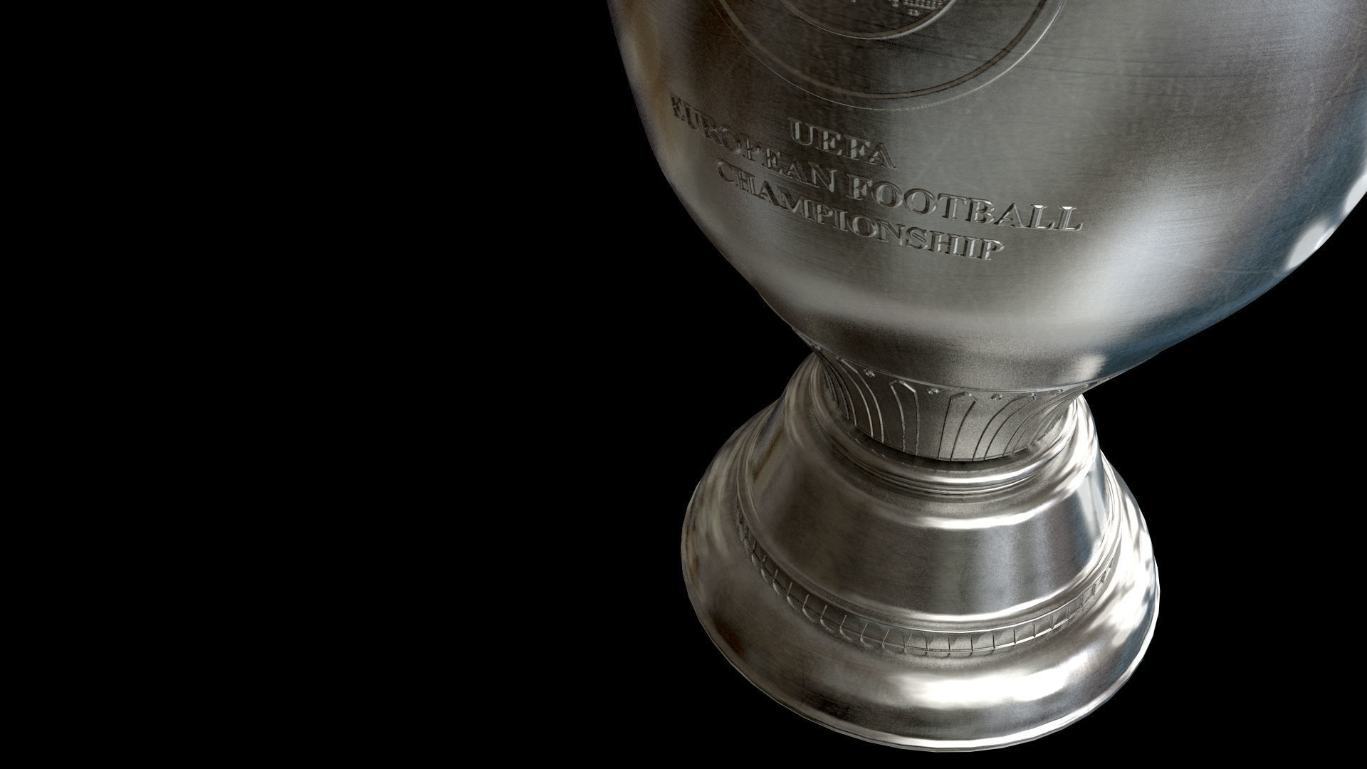 UEFA European Championship trophy 3D model_7