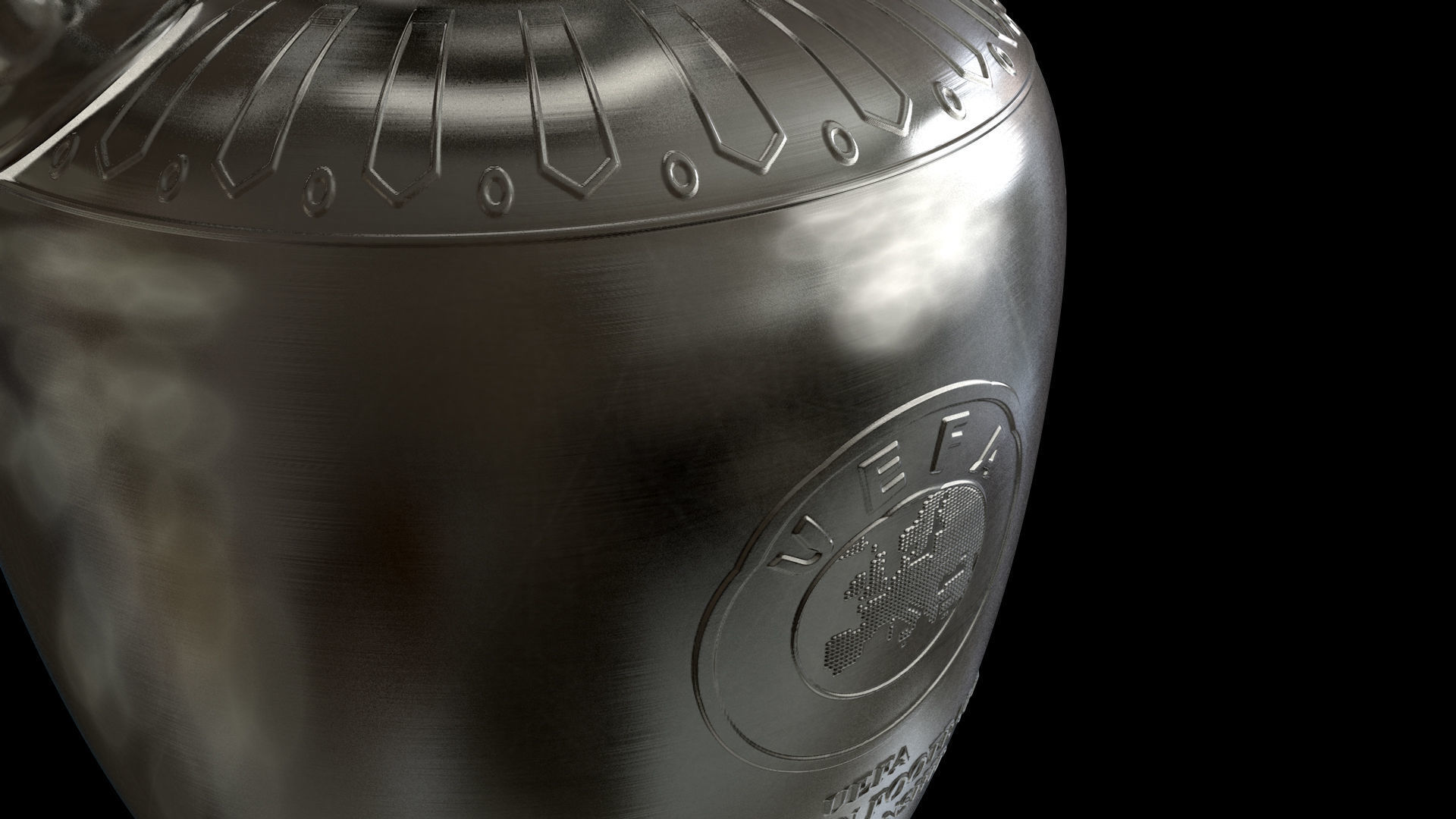 UEFA European Championship trophy 3D model_4