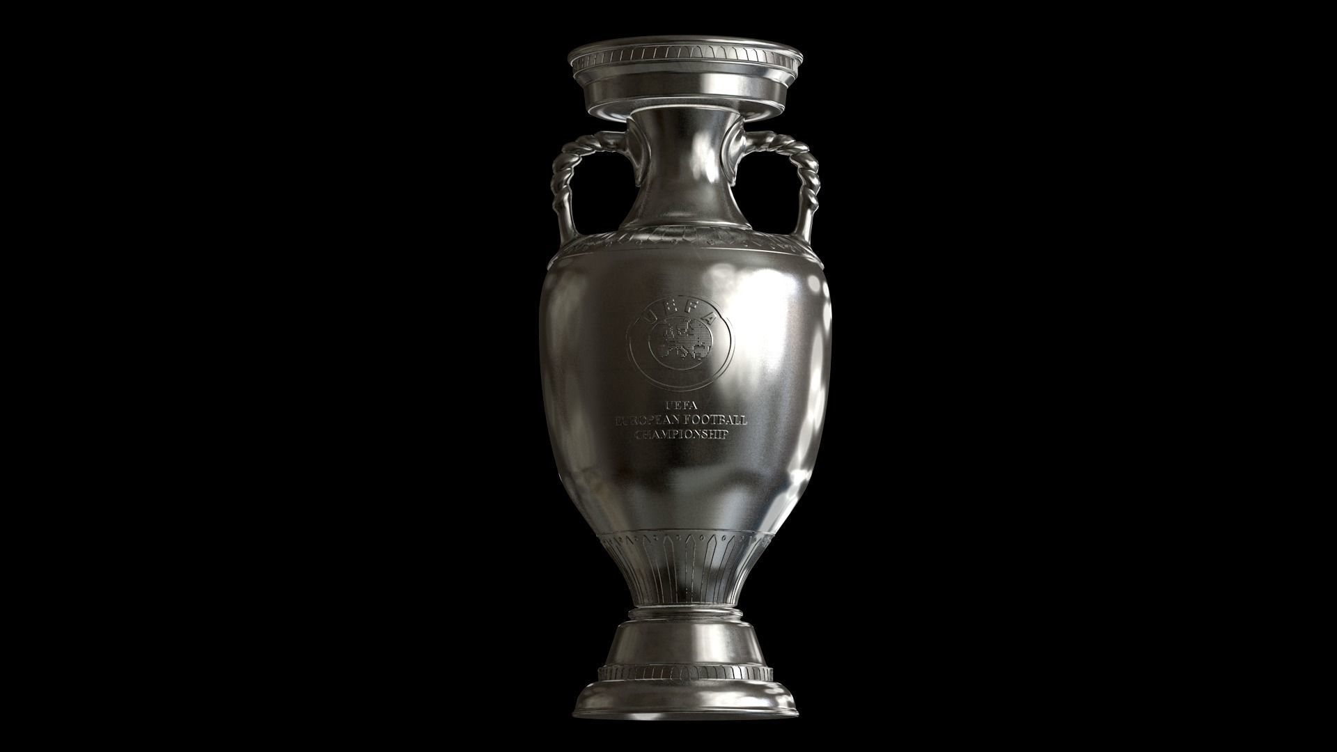 UEFA European Championship trophy 3D model_9