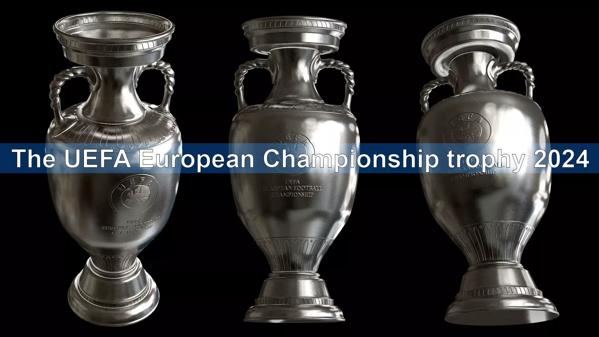 UEFA European Championship trophy 3D model_0