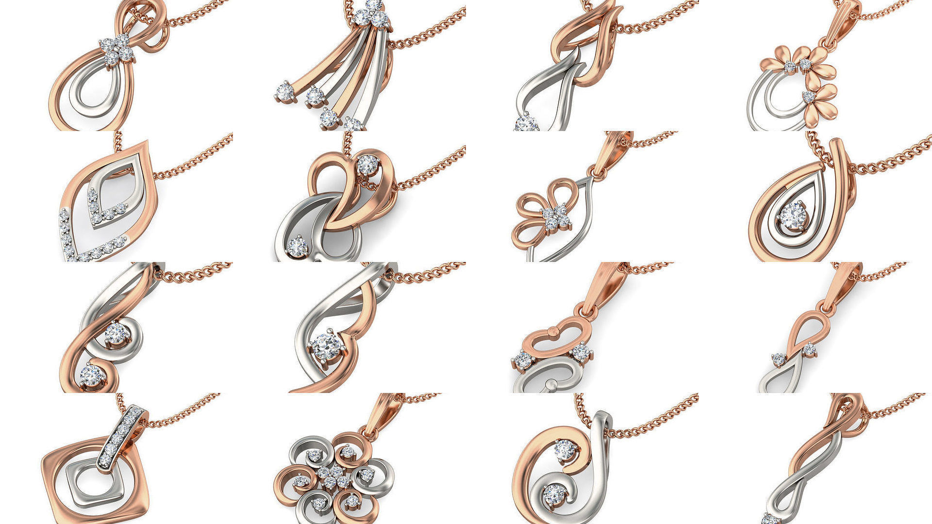 153 Light wt Diamond Charms Pendant 3dm stl render Detail 3D Model Collection_9