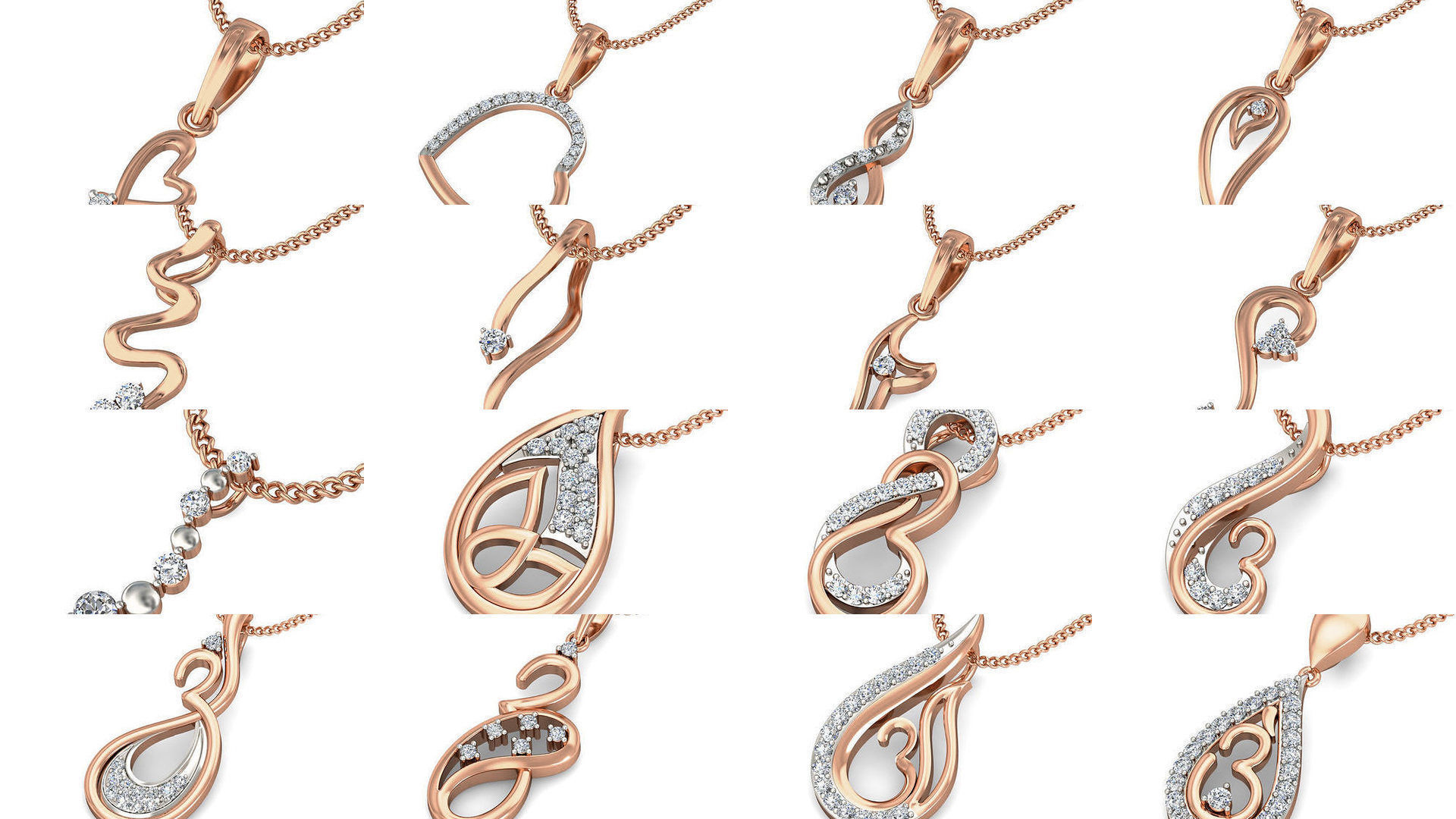 153 Light wt Diamond Charms Pendant 3dm stl render Detail 3D Model Collection_7