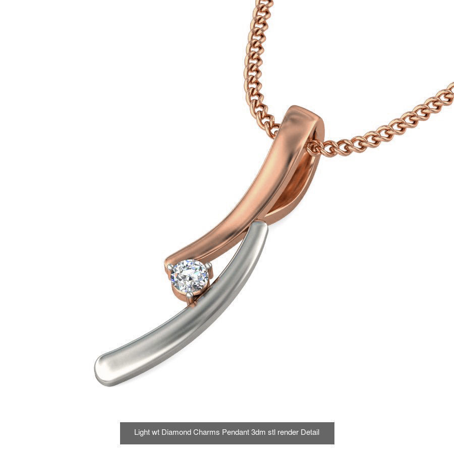 153 Light wt Diamond Charms Pendant 3dm stl render Detail 3D Model Collection_134