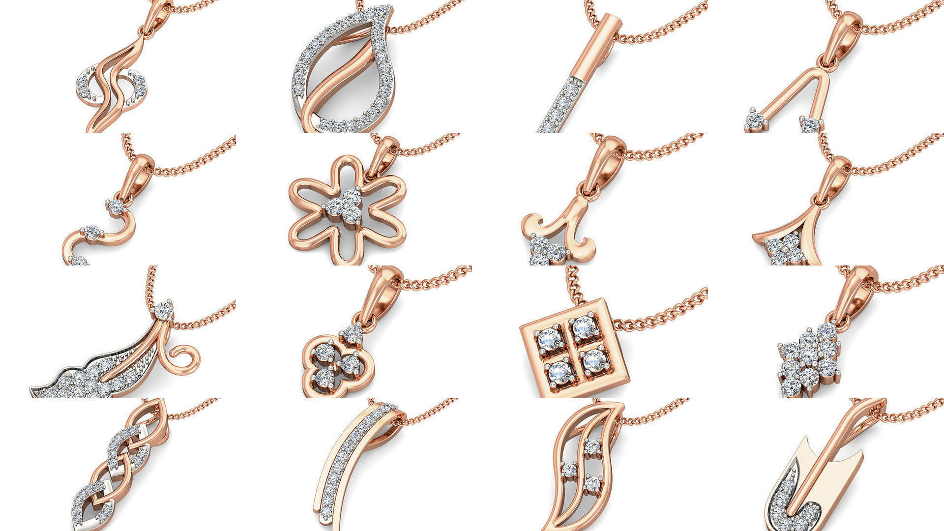 153 Light wt Diamond Charms Pendant 3dm stl render Detail 3D Model Collection_3