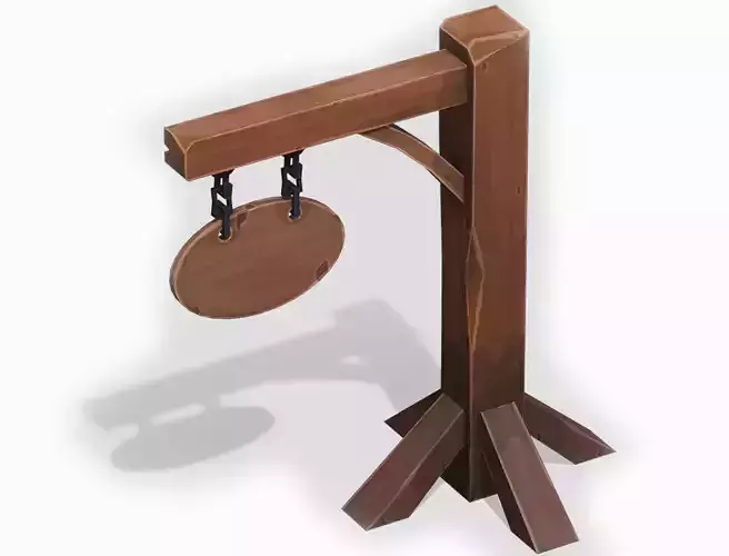 Stylized Sign Post - PBR Game Ready