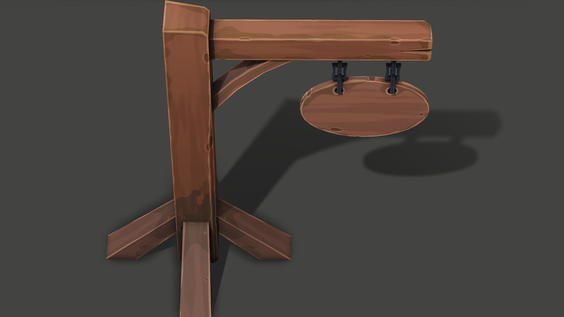 Stylized Sign Post - PBR Game Ready Low-poly 3D model_8