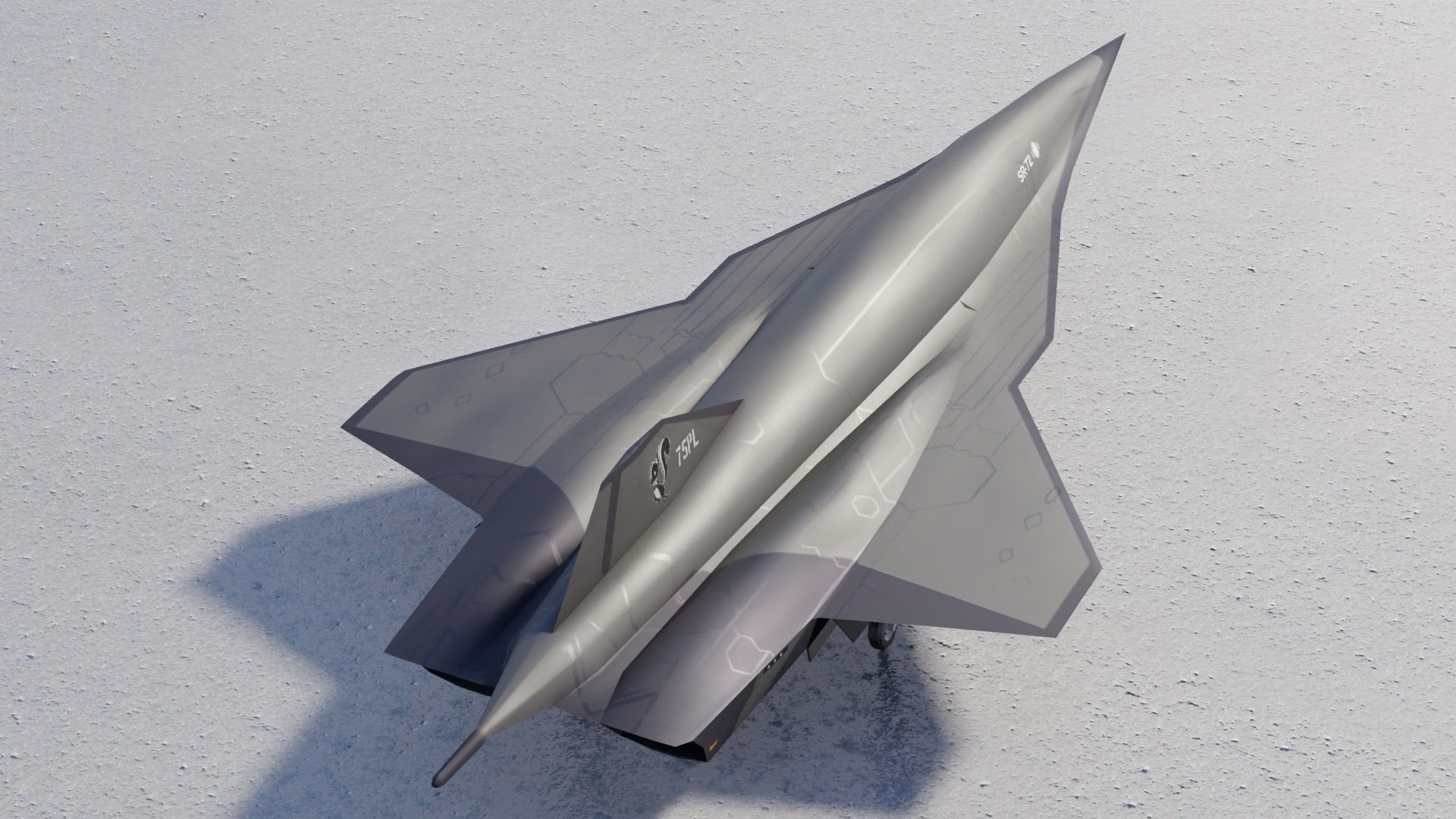 Lockheed Martin SR-72 Son of Blackbird Low-poly 3D model_8