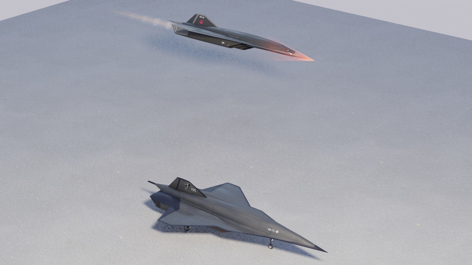 Lockheed Martin SR-72 Son of Blackbird Low-poly 3D model_18