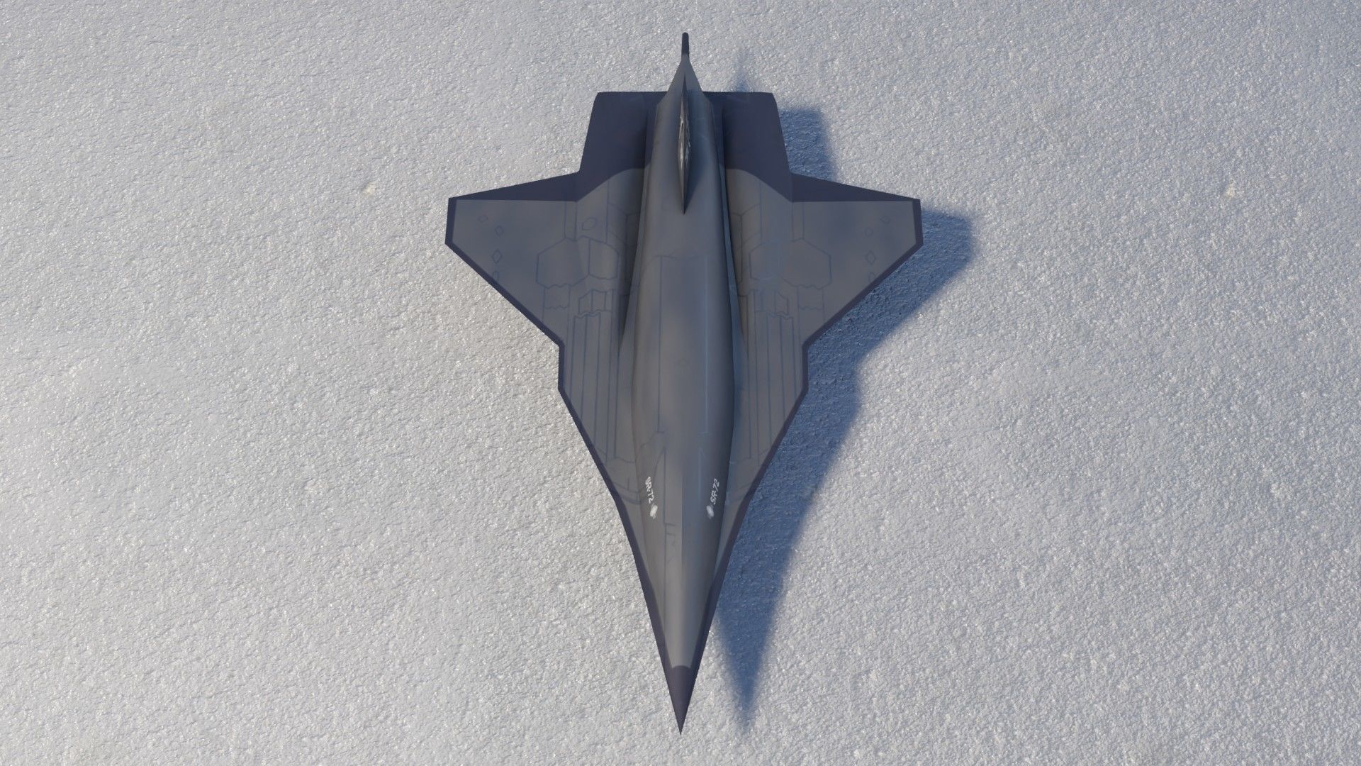Lockheed Martin SR-72 Son of Blackbird Low-poly 3D model_5