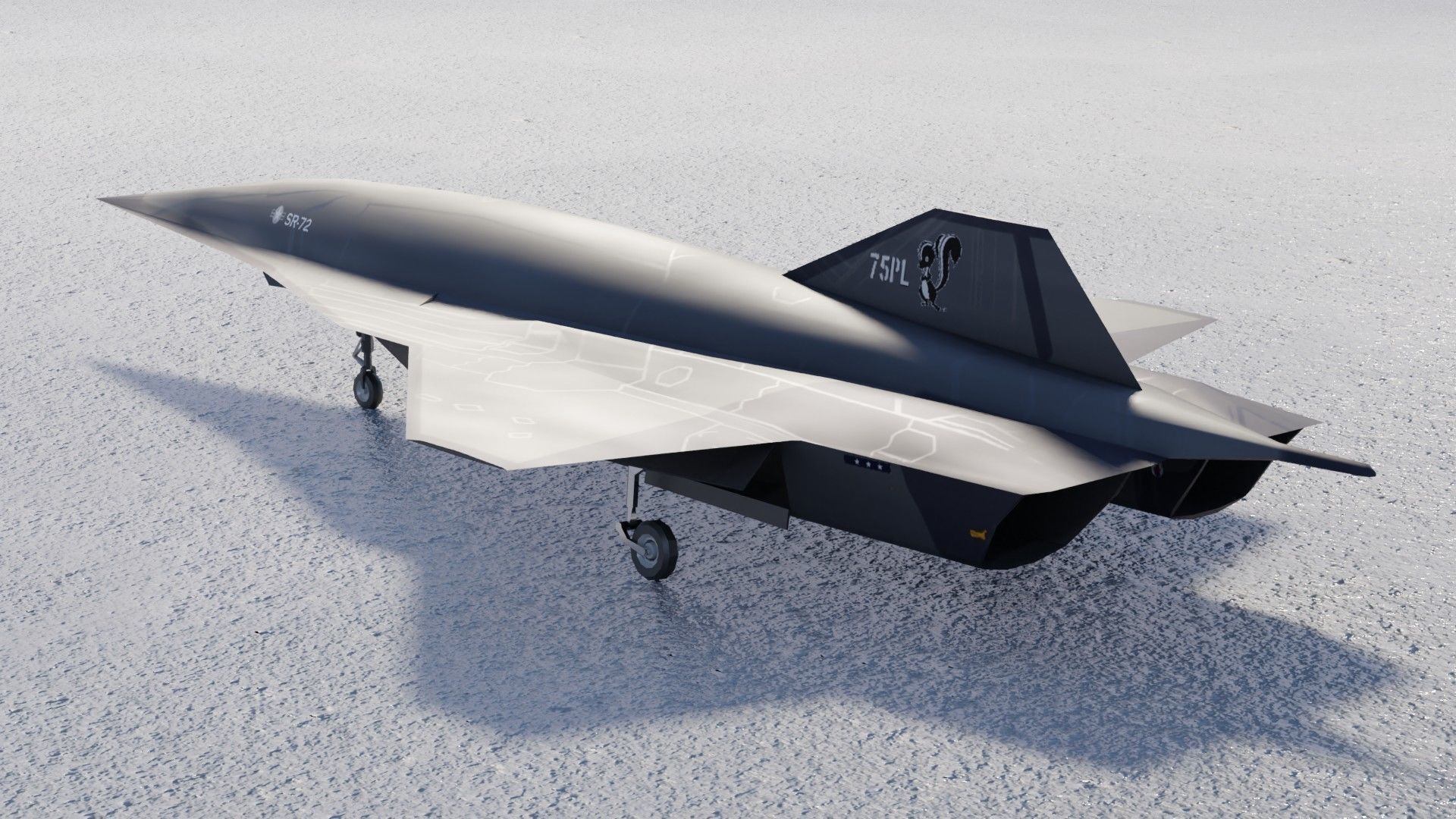 Lockheed Martin SR-72 Son of Blackbird Low-poly 3D model_9