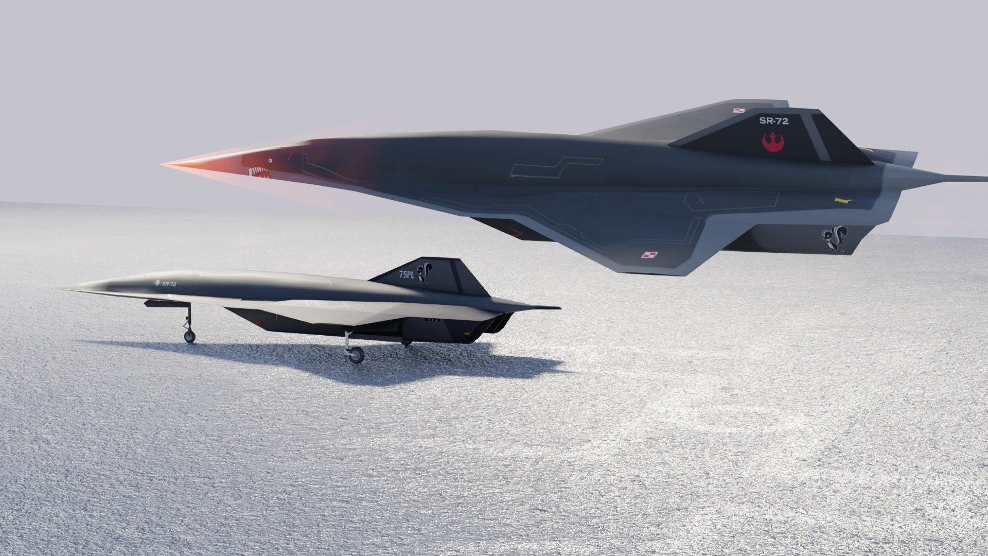 Lockheed Martin SR-72 Son of Blackbird Low-poly 3D model_15