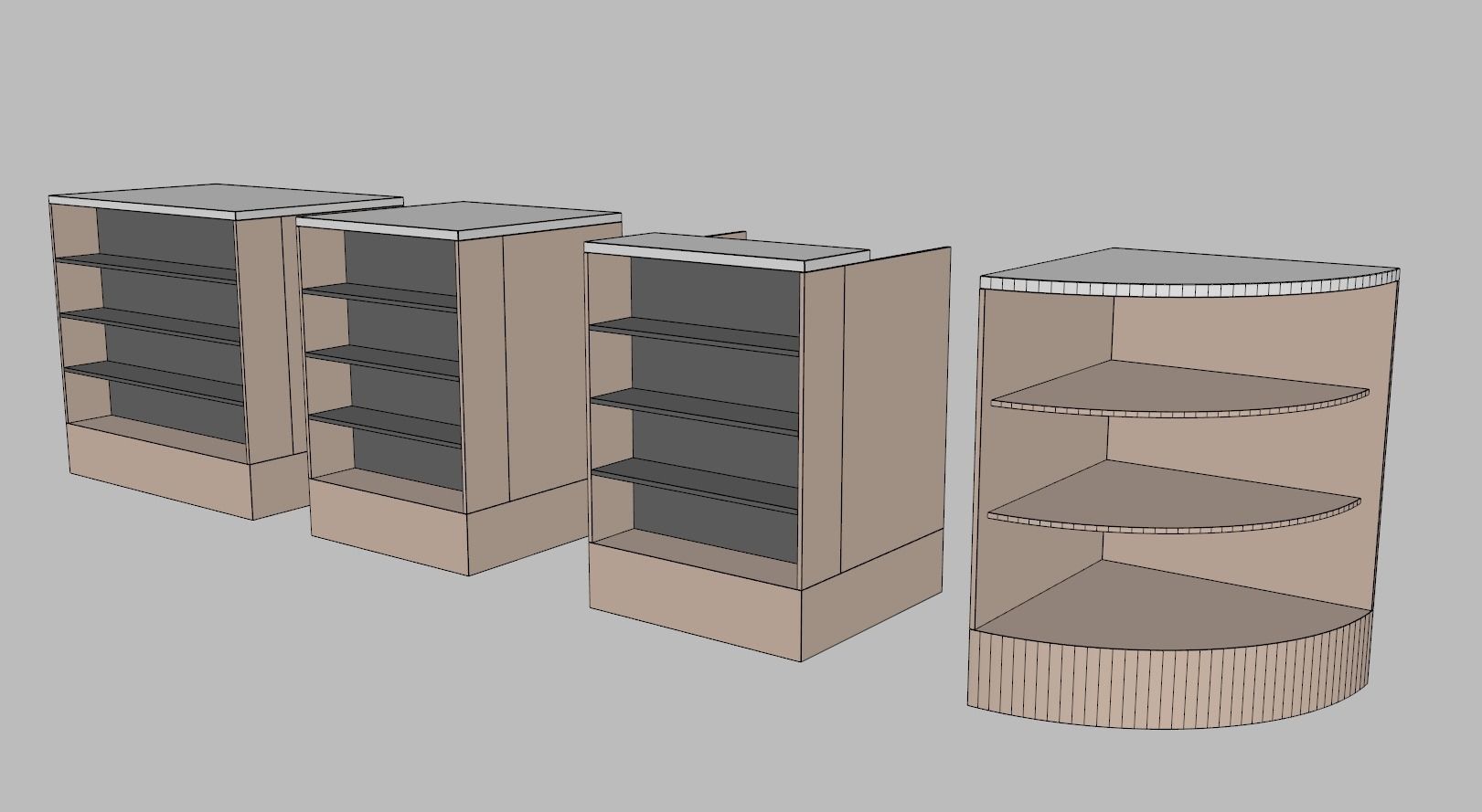 Counter Cashier Modules 2 3D model_14