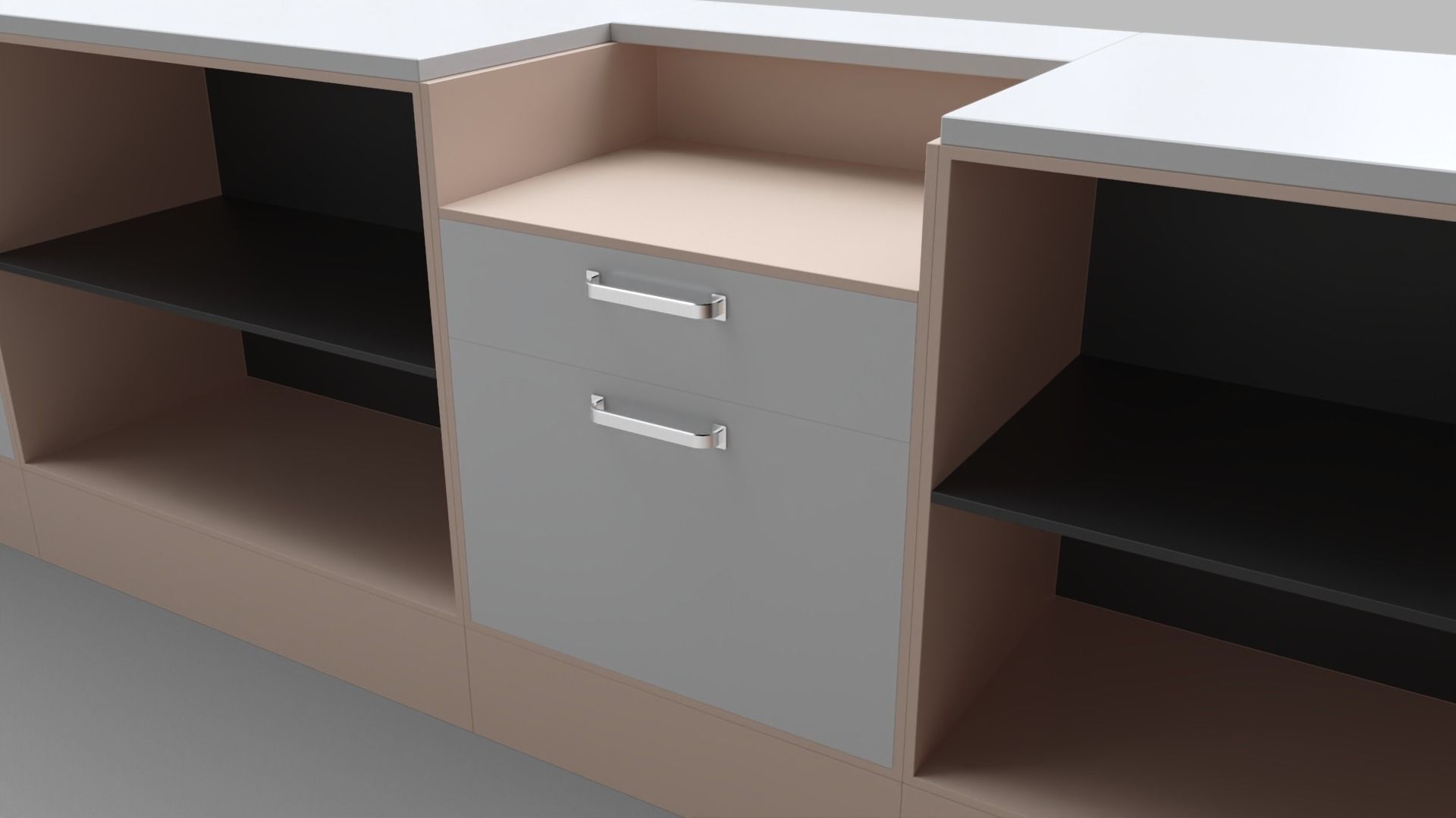 Counter Cashier Modules 2 3D model_6