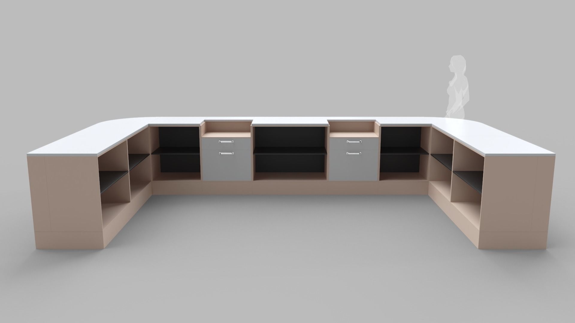 Counter Cashier Modules 2 3D model_5