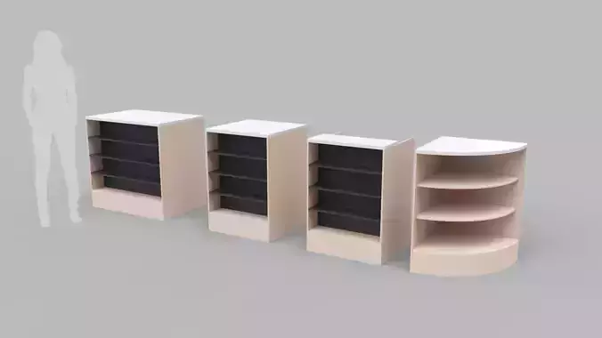 Counter Cashier Modules 2 3D model