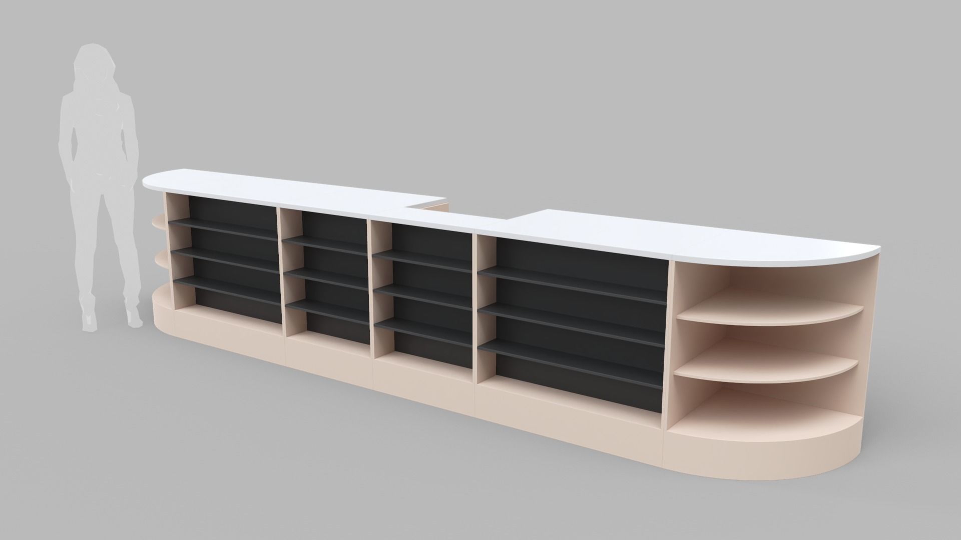 Counter Cashier Modules 2 3D model_3