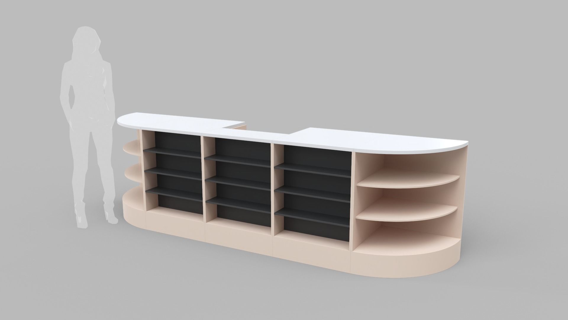 Counter Cashier Modules 2 3D model_2