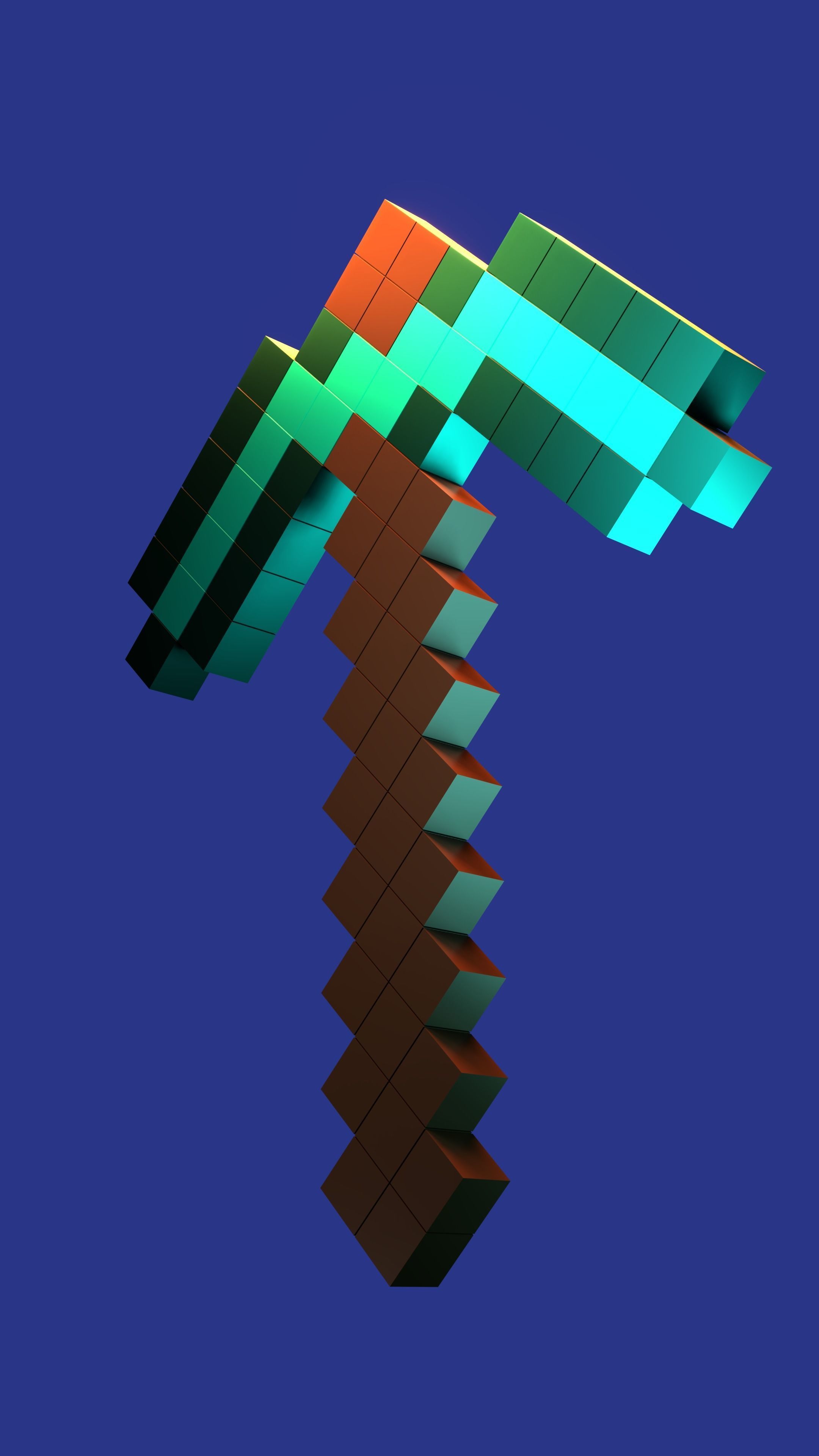 MINECRAFT DIAMOND PICKAXE  Low-poly 3D model_3
